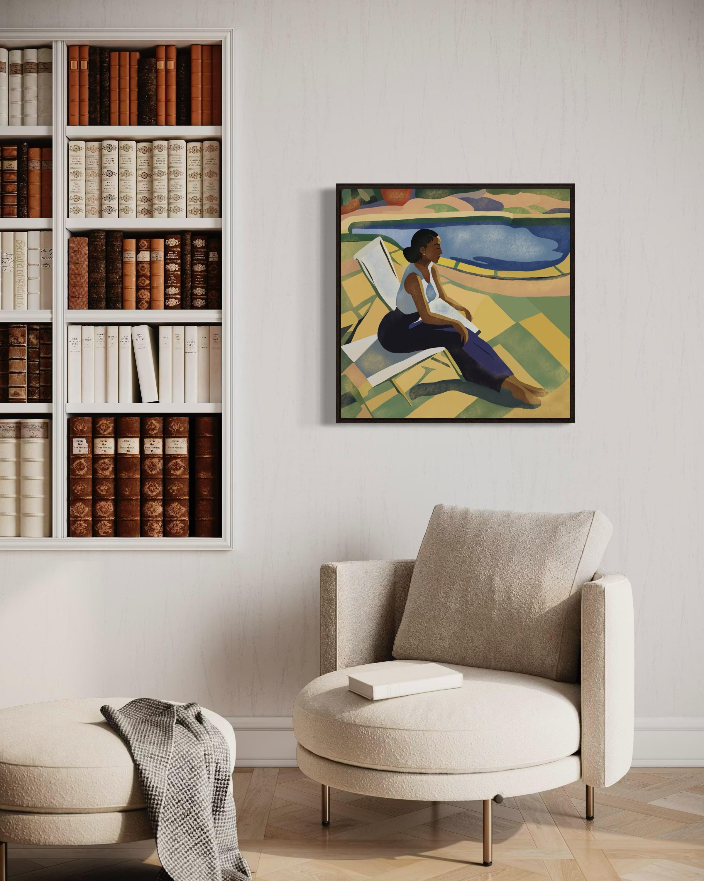 Tempo d'estate , 70x70cm, stampa su tela. Edizione 20 pezzi. - Print Pop Art di Nina Tsoriti