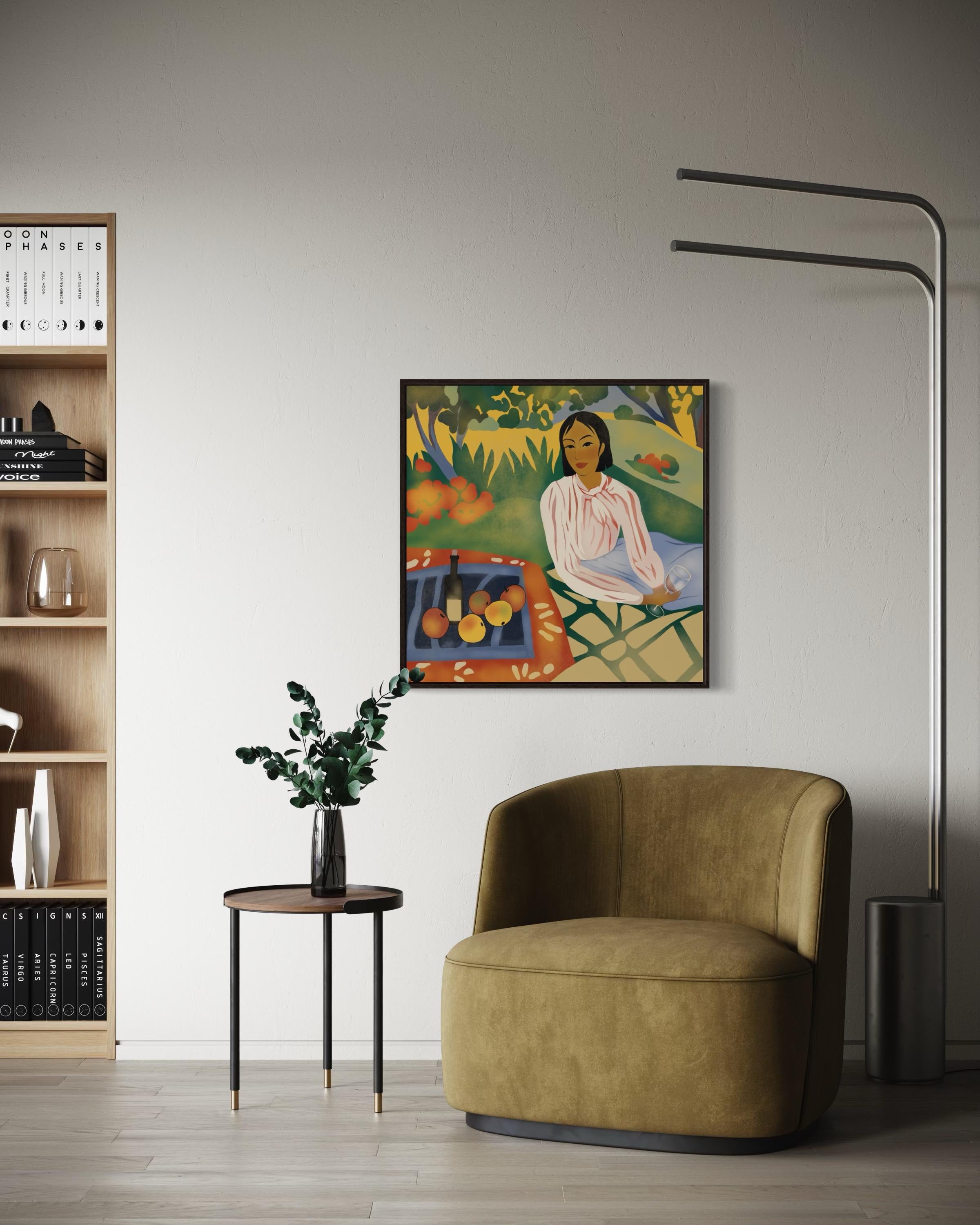 Tempo d'estate , 70x70cm, stampa su tela. Edizione 20 pezzi. - Art Pop Art di Nina Tsoriti