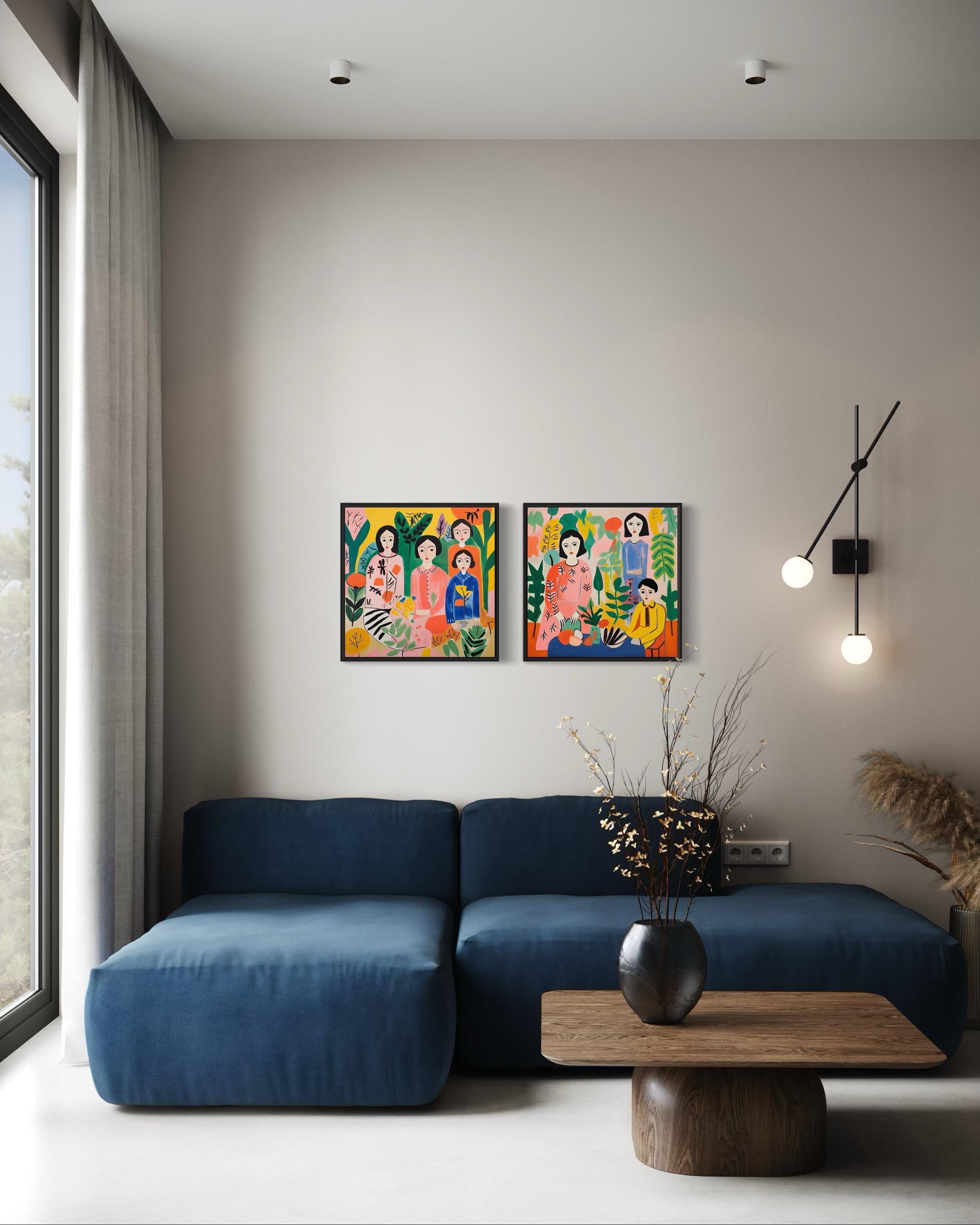 Serie von Druckgrafiken „Family“, 50x50cm, Druck auf Leinwand. Auflage 20 Teile. (Pop-Art), Art, von Nina Tsoriti