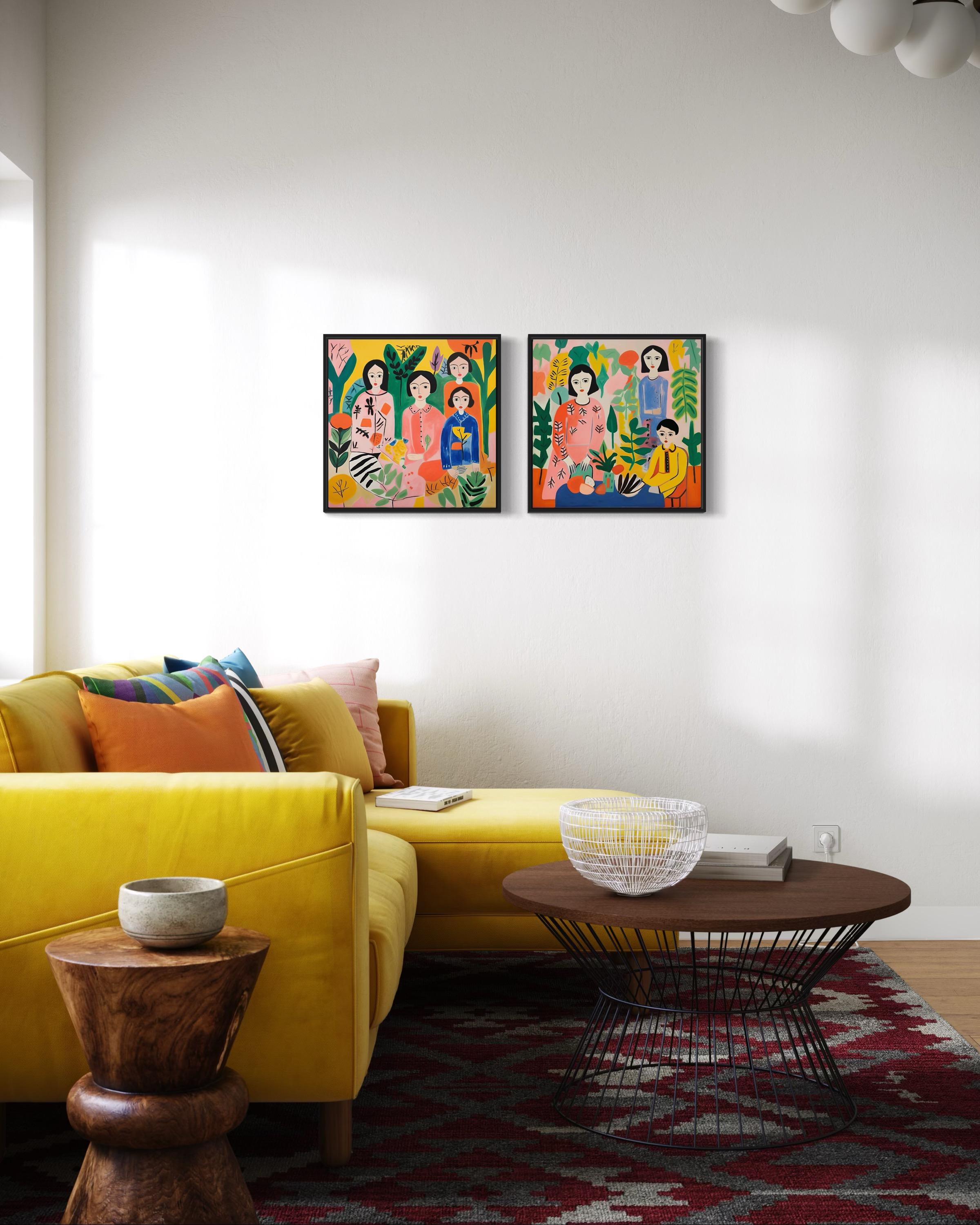 Serie von Druckgrafiken „Family“, 50x50cm, Druck auf Leinwand. Auflage 20 Teile. im Angebot 2