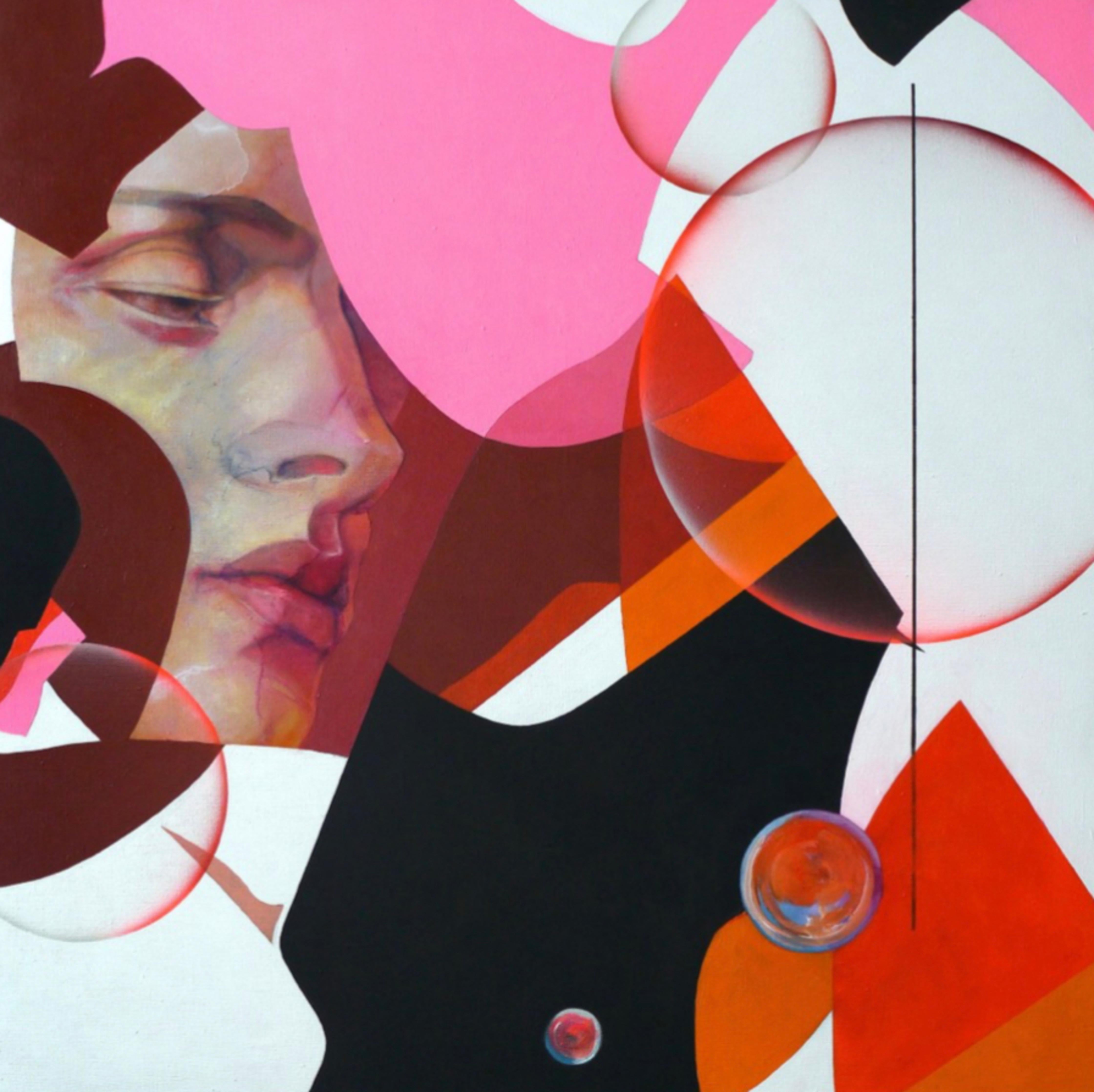Giovani. 100x100cm, acrilico su tela - Painting di Olga Rikun