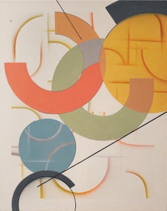 Varios círculos. 100x80cm, acrílico sobre lienzo