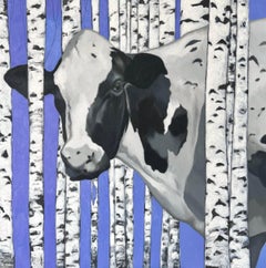Escondite, 90x90 cm, óleo sobre lienzo