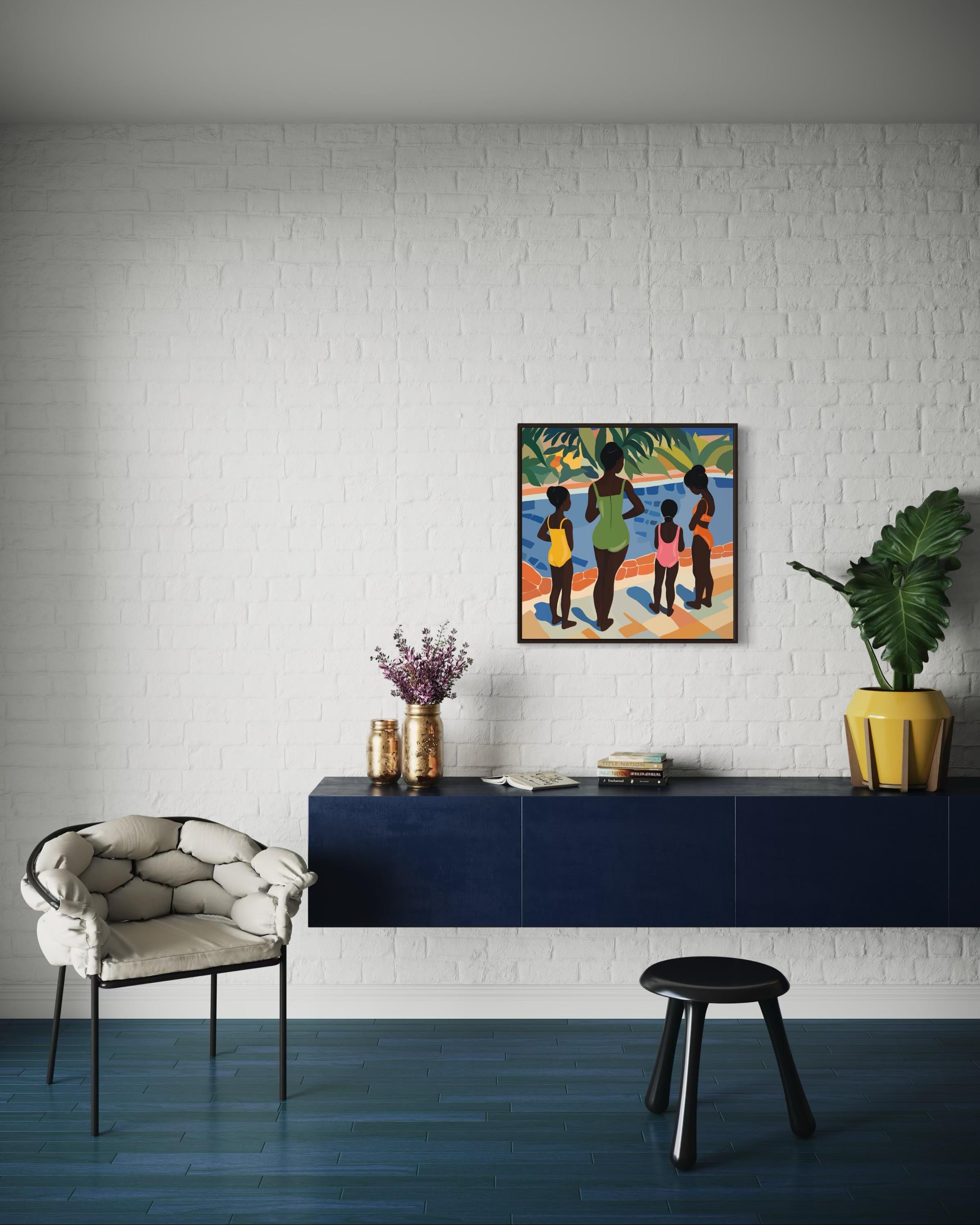 Schwesterhood , 70x70cm, Druck auf Leinwand. Auflage 20 Teile. im Angebot 1