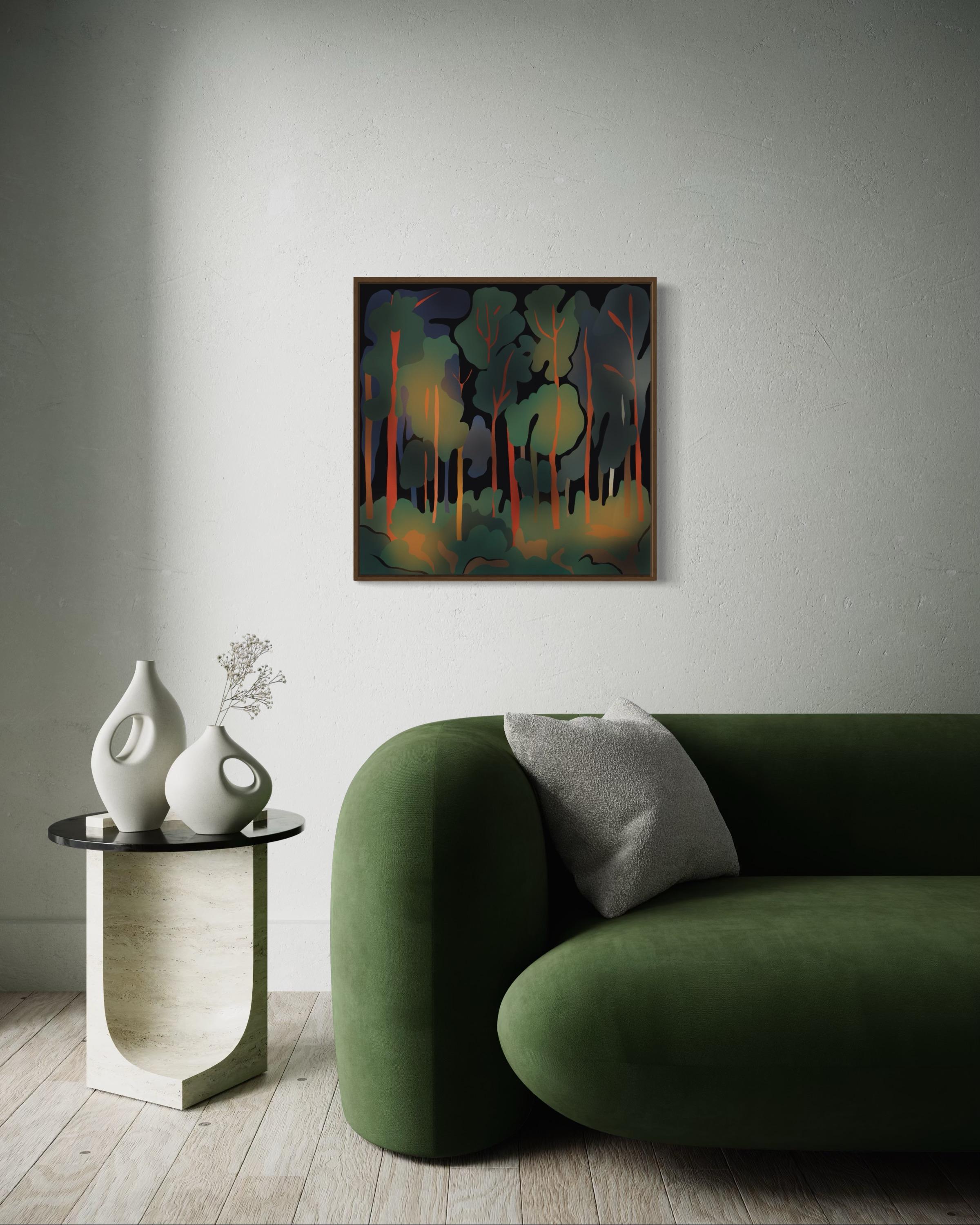 Bosque misterioso , 70x70cm, impresión sobre lienzo.Edición 20 uds. en venta 2