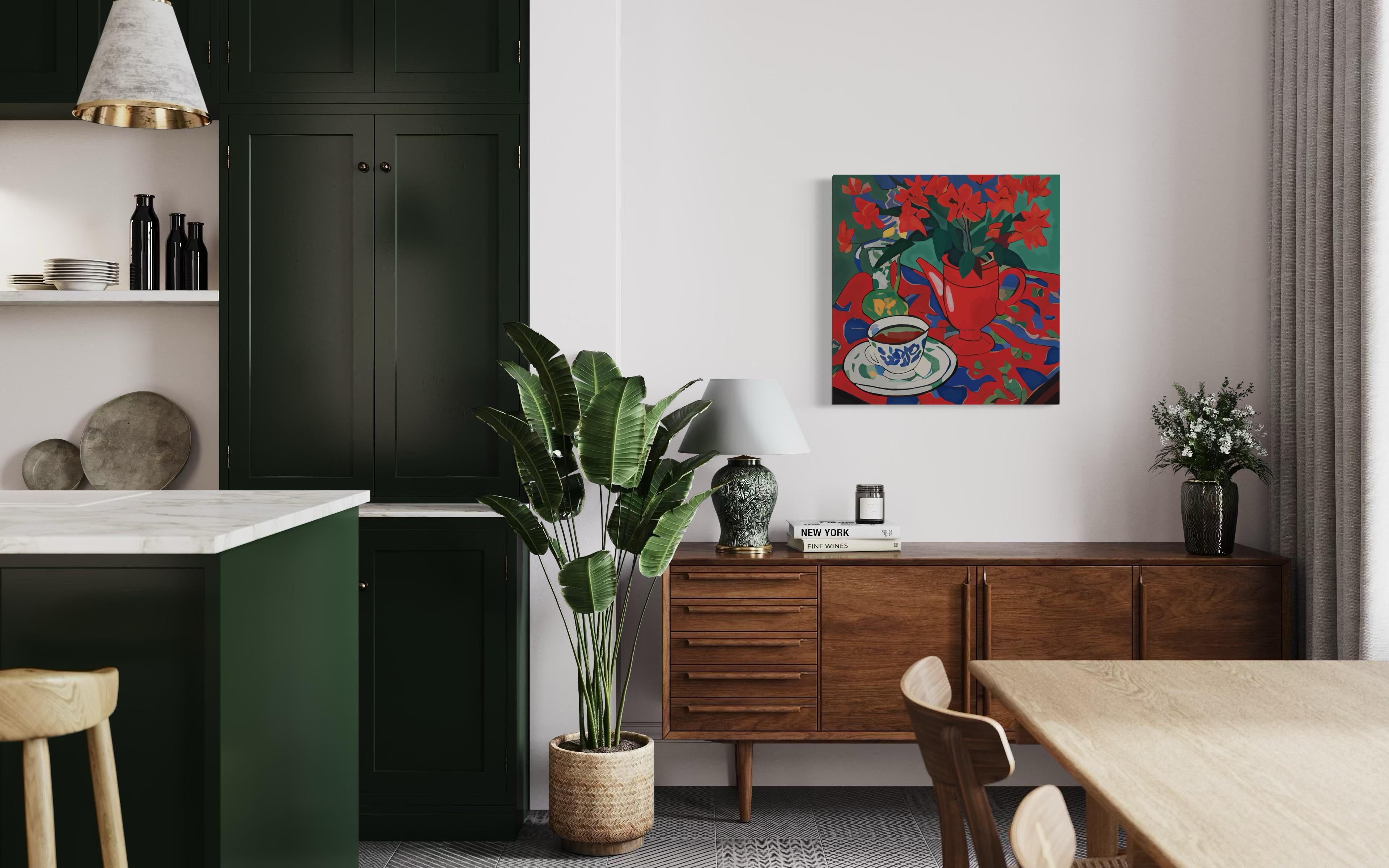 Bodegón Rojo , 70x70cm, impresión sobre lienzo.Edición 20 uds. en venta 1