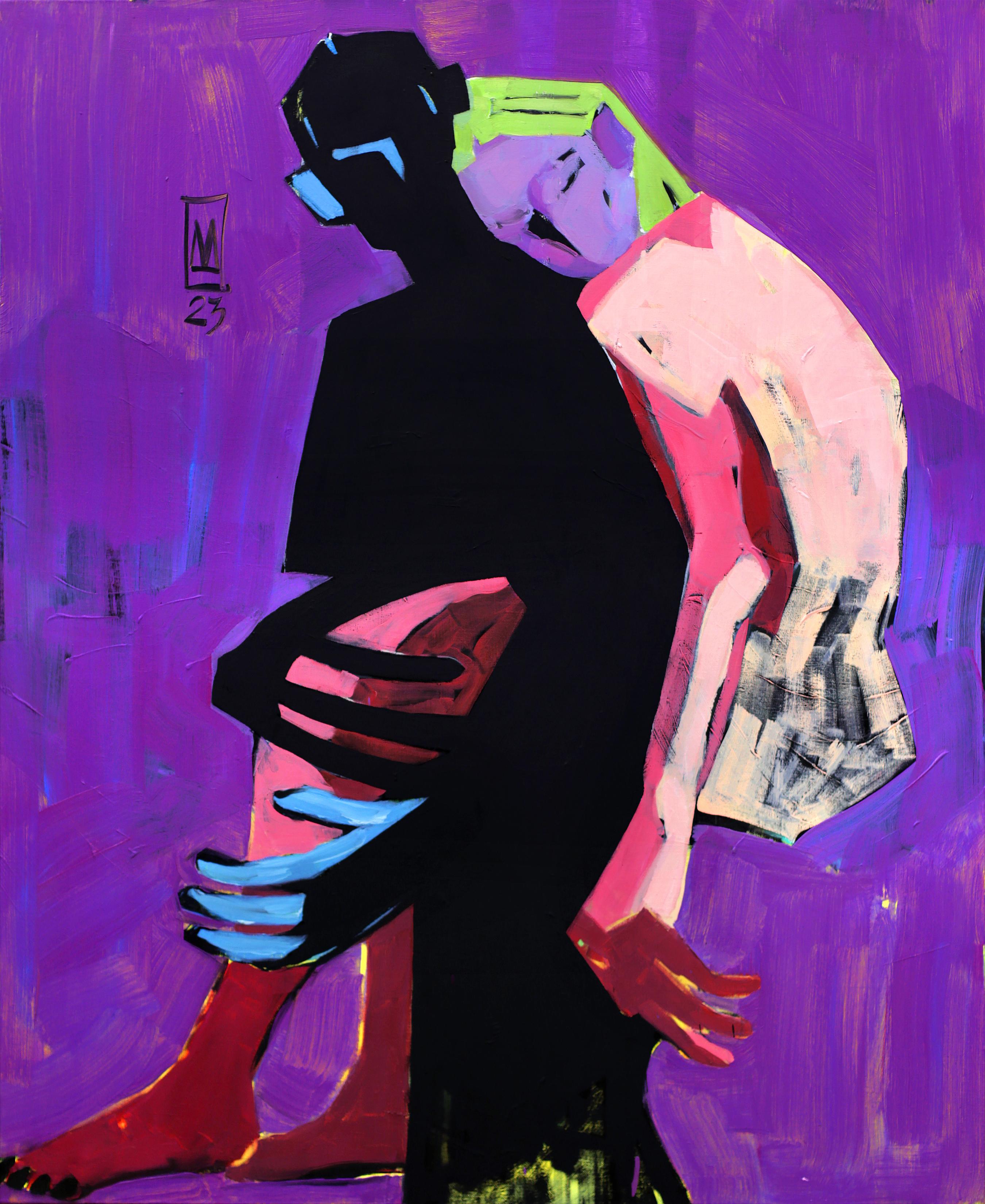 Trattenere il respiro, 110x90cm, olio su tela - Painting di Anastasiia Danilenko