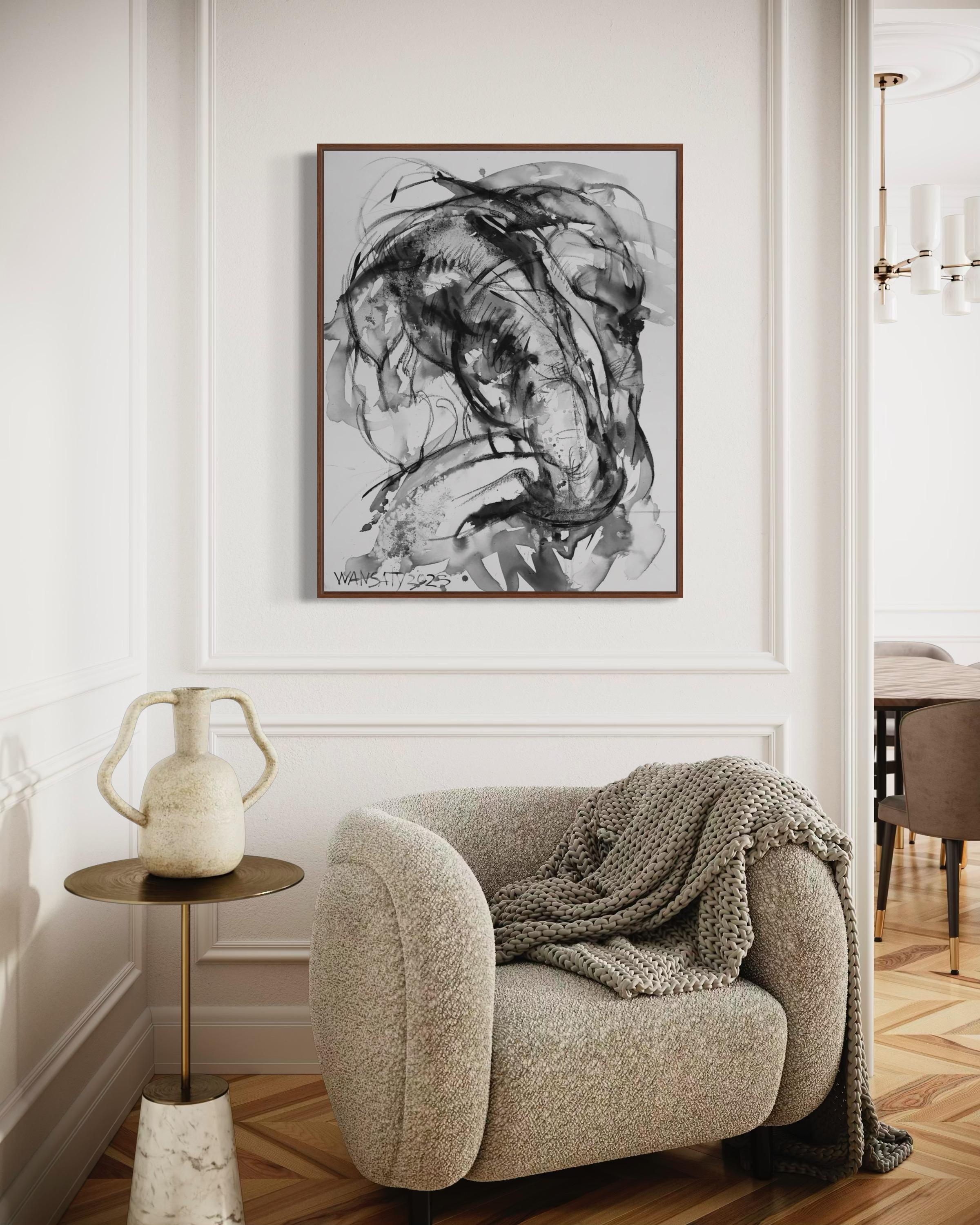 Desnudo , 100x75cm, acrílico, lienzo