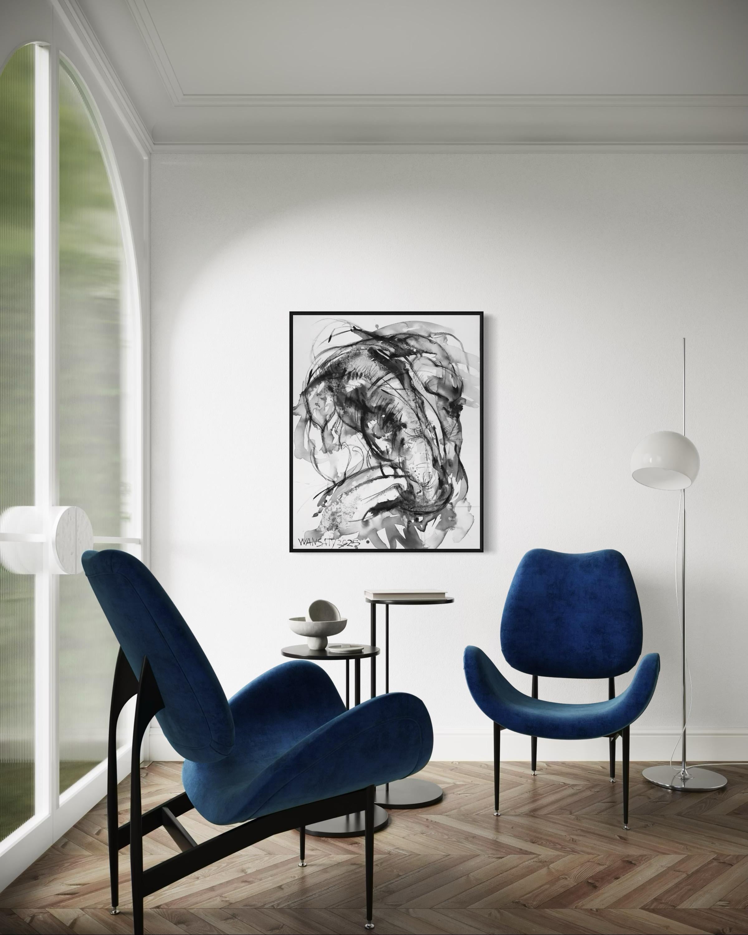 Nudo , 100x75cm, acrilico, tela in vendita 4