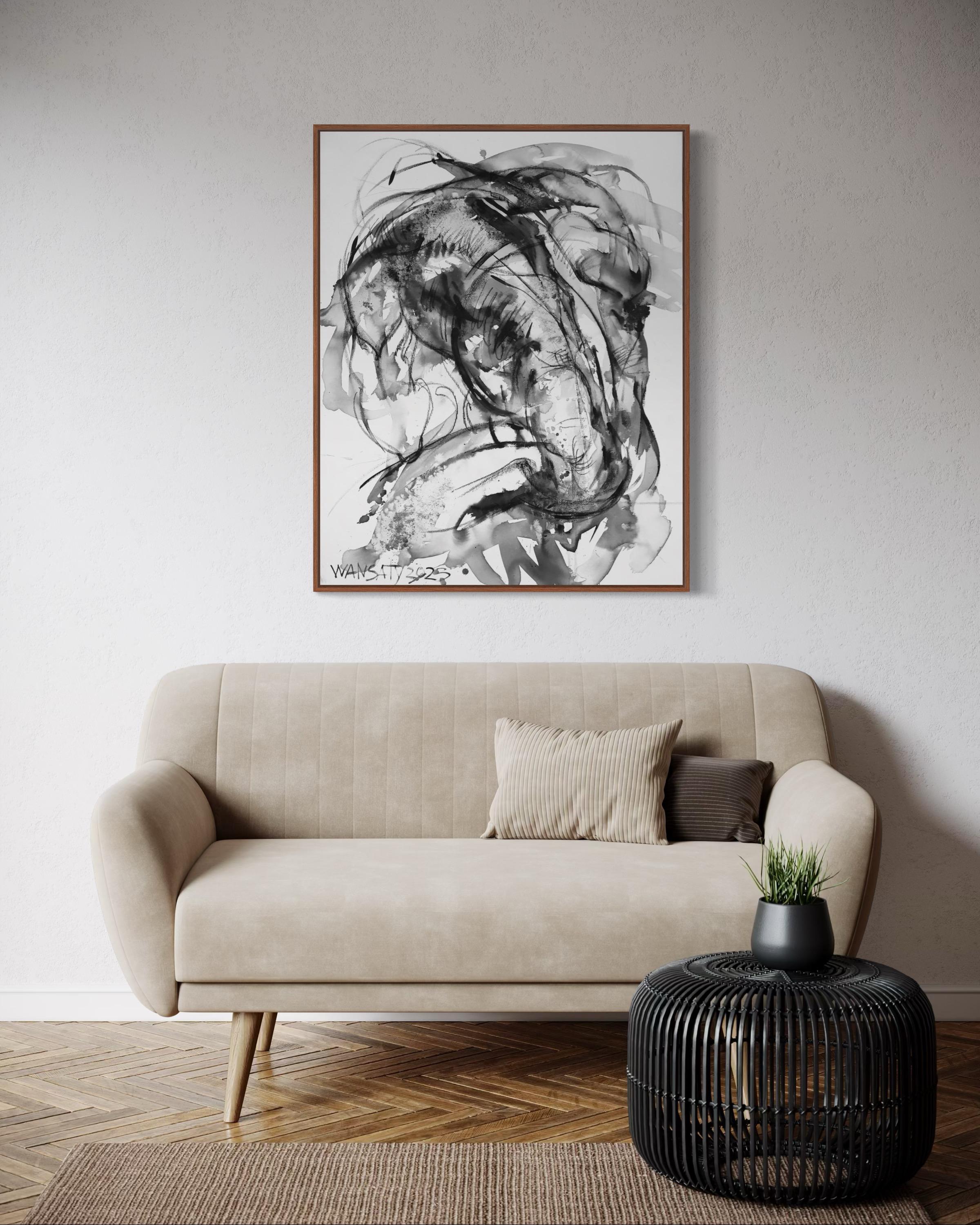 Nudo , 100x75cm, acrilico, tela in vendita 2