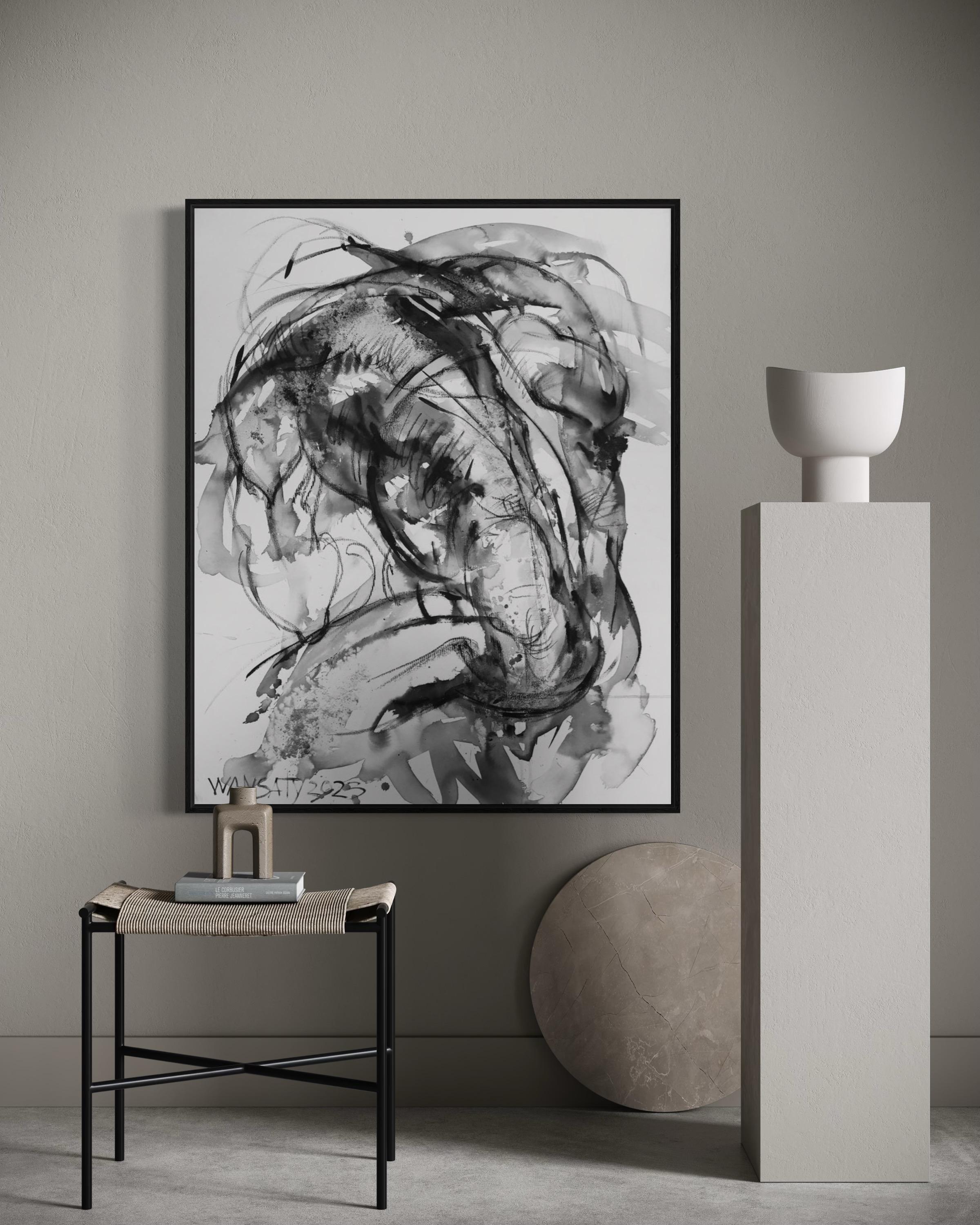 Nudo , 100x75cm, acrilico, tela in vendita 5