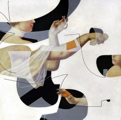 Calliope et Orphée, 100 x 100 cm, acrylique sur toile