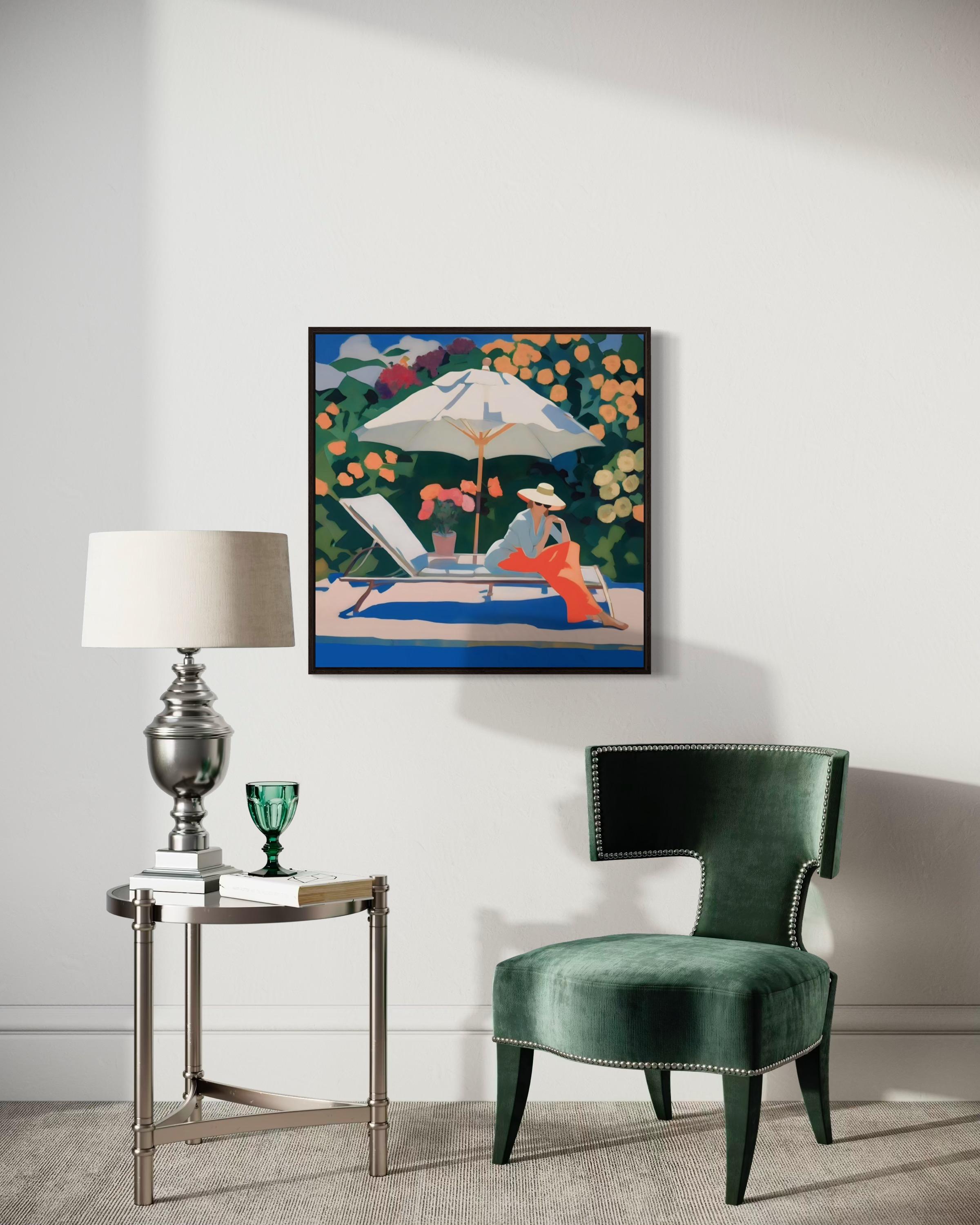 Sommerzeit, 70x70cm, Druck auf Leinwand. Auflage 20 Teile. (Pop-Art), Print, von Nina Tsoriti
