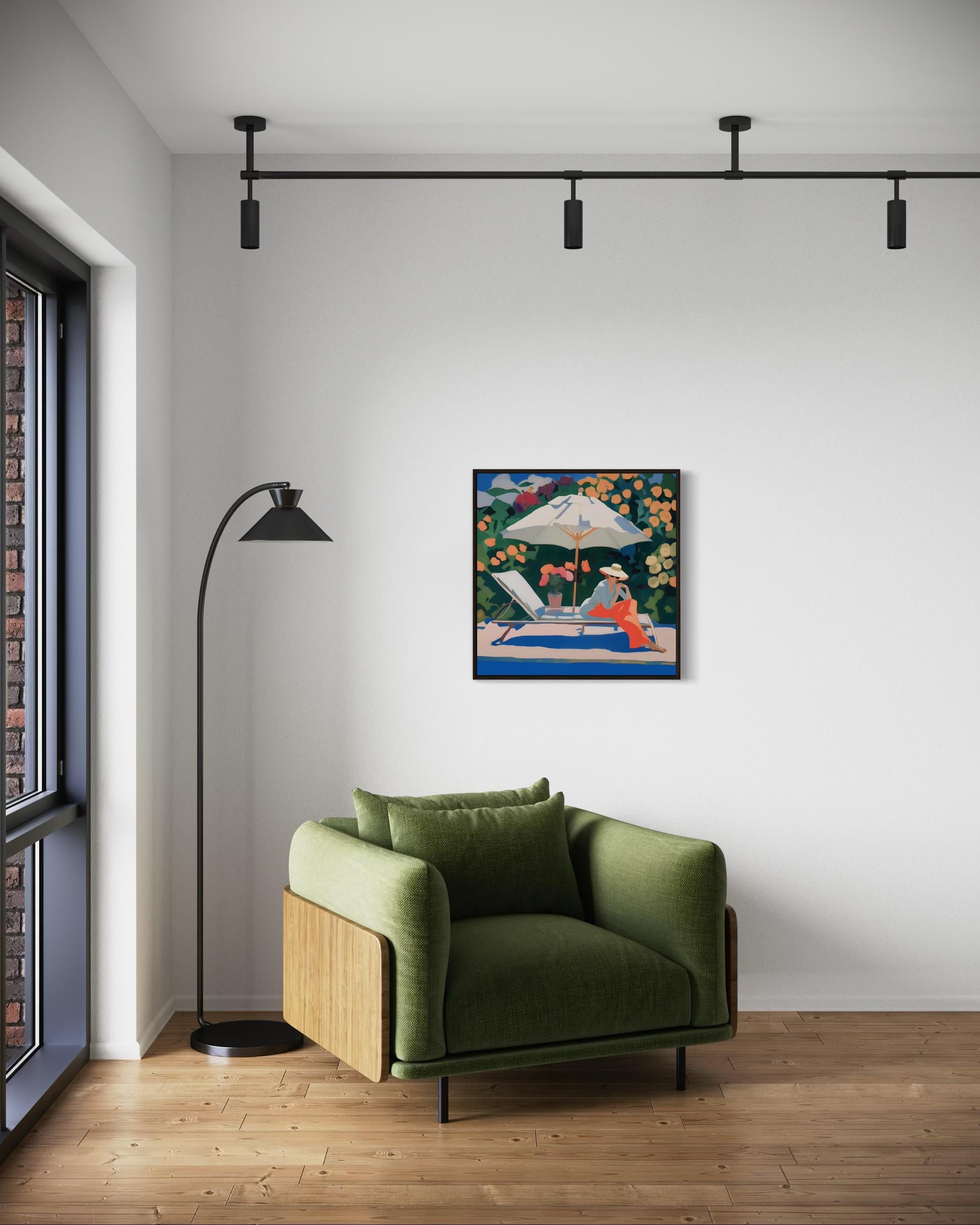 Sommerzeit, 70x70cm, Druck auf Leinwand. Auflage 20 Teile. im Angebot 3