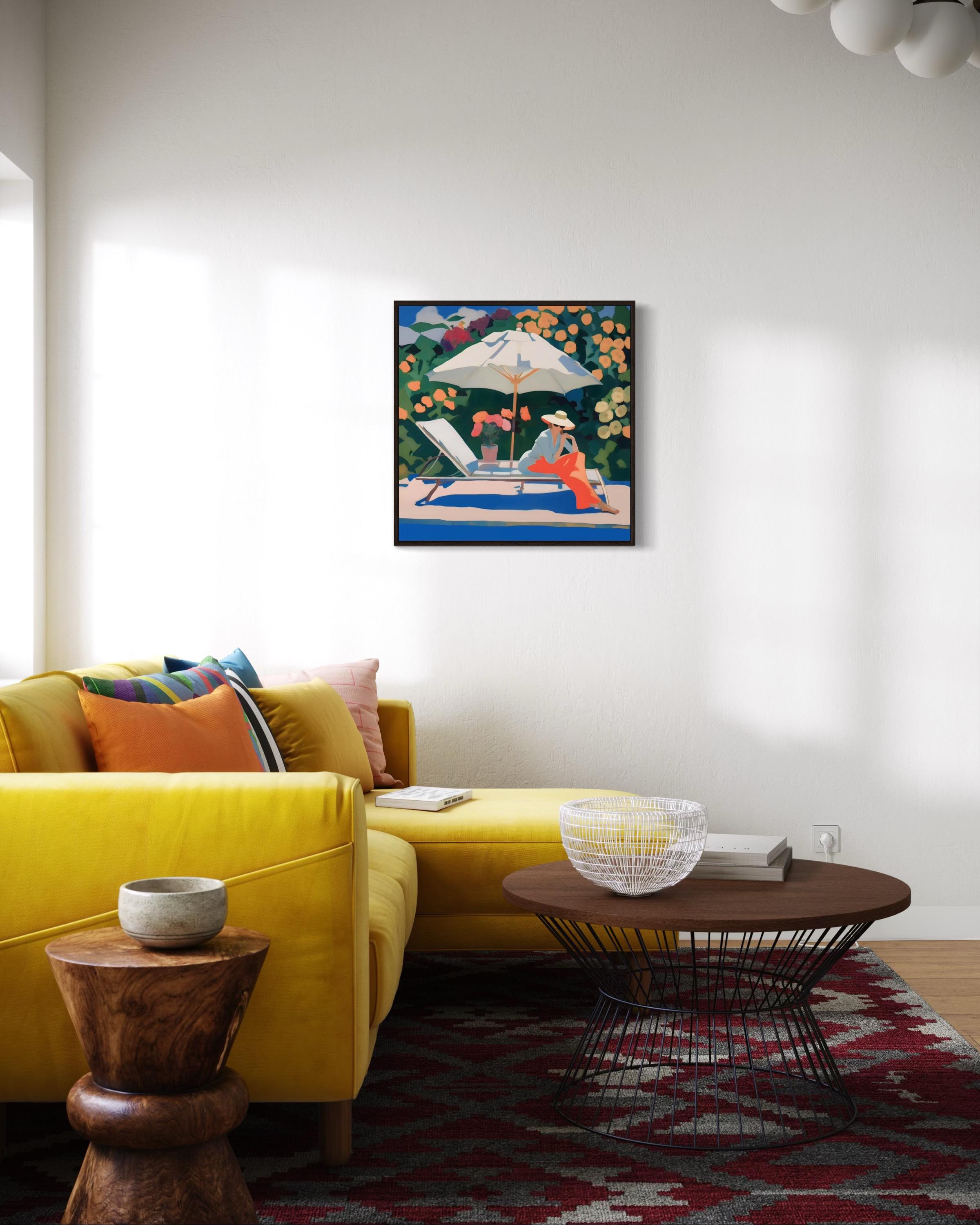 Sommerzeit, 70x70cm, Druck auf Leinwand. Auflage 20 Teile. im Angebot 2