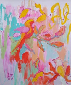 Birds, 50x40cm, oil pastel on paper