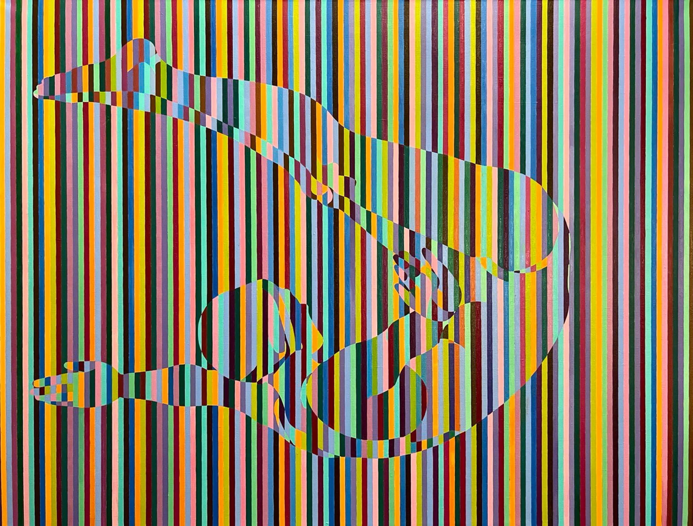 Salto del miele, 100x130 cm, Olio, Tela - Art di Tanya Brodskaya