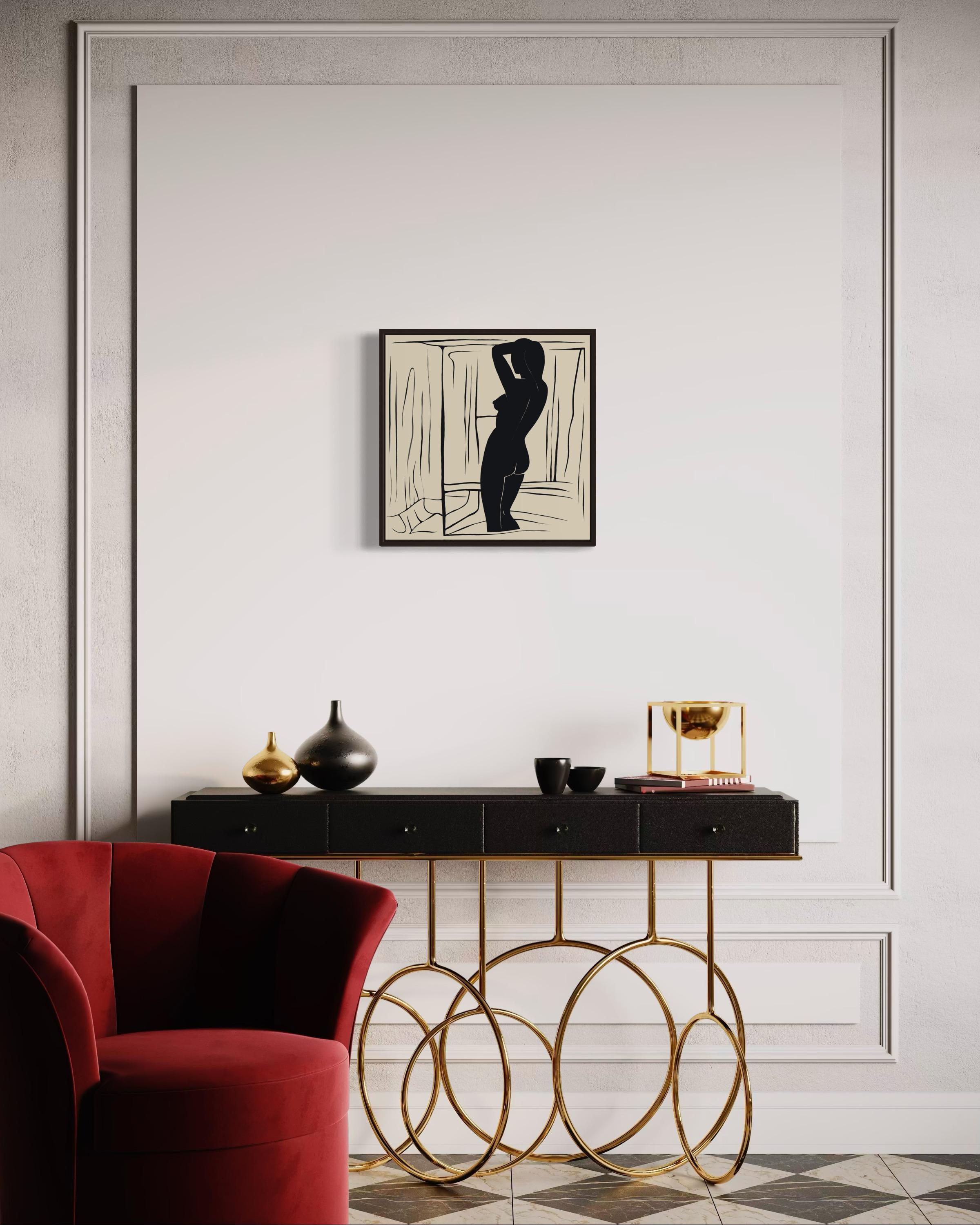 Desnudo , 50x50cm, impresión sobre lienzo.Edición 20 uds. - Print Arte pop de Nina Tsoriti