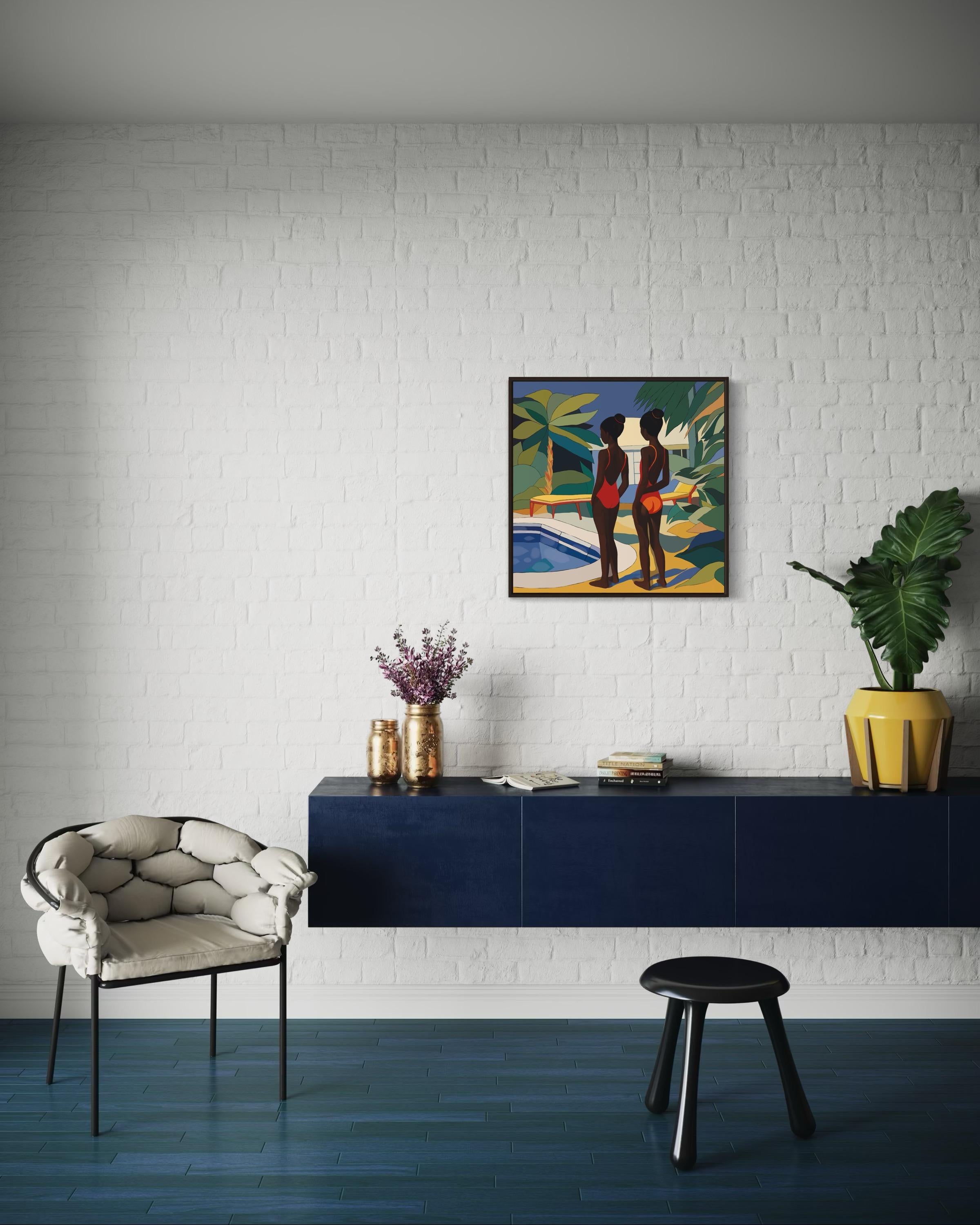 Sisterhood , 70x70cm, Druck auf Leinwand. Auflage 20 Teile. im Angebot 1