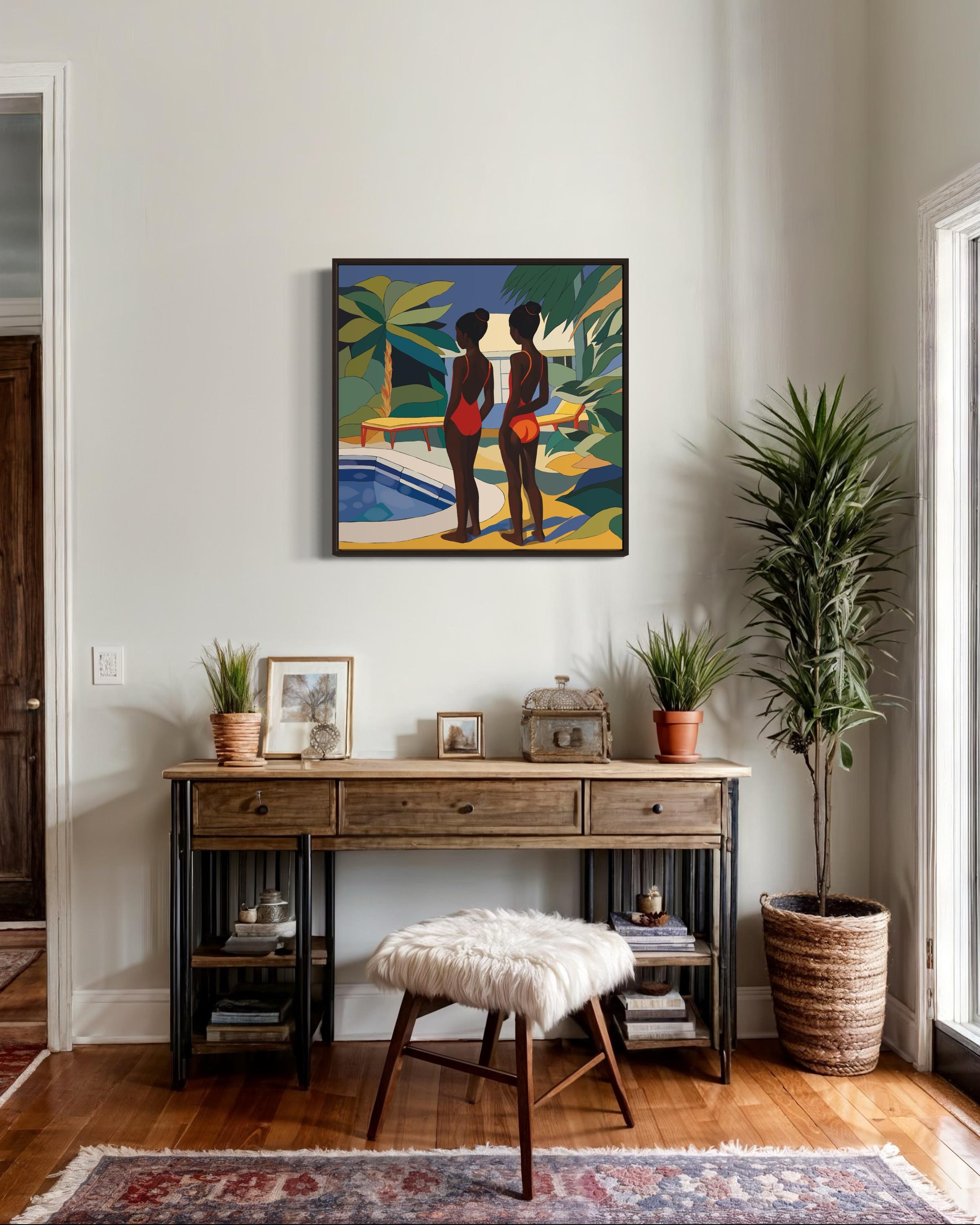 Sisterhood , 70x70cm, Druck auf Leinwand. Auflage 20 Teile. im Angebot 2