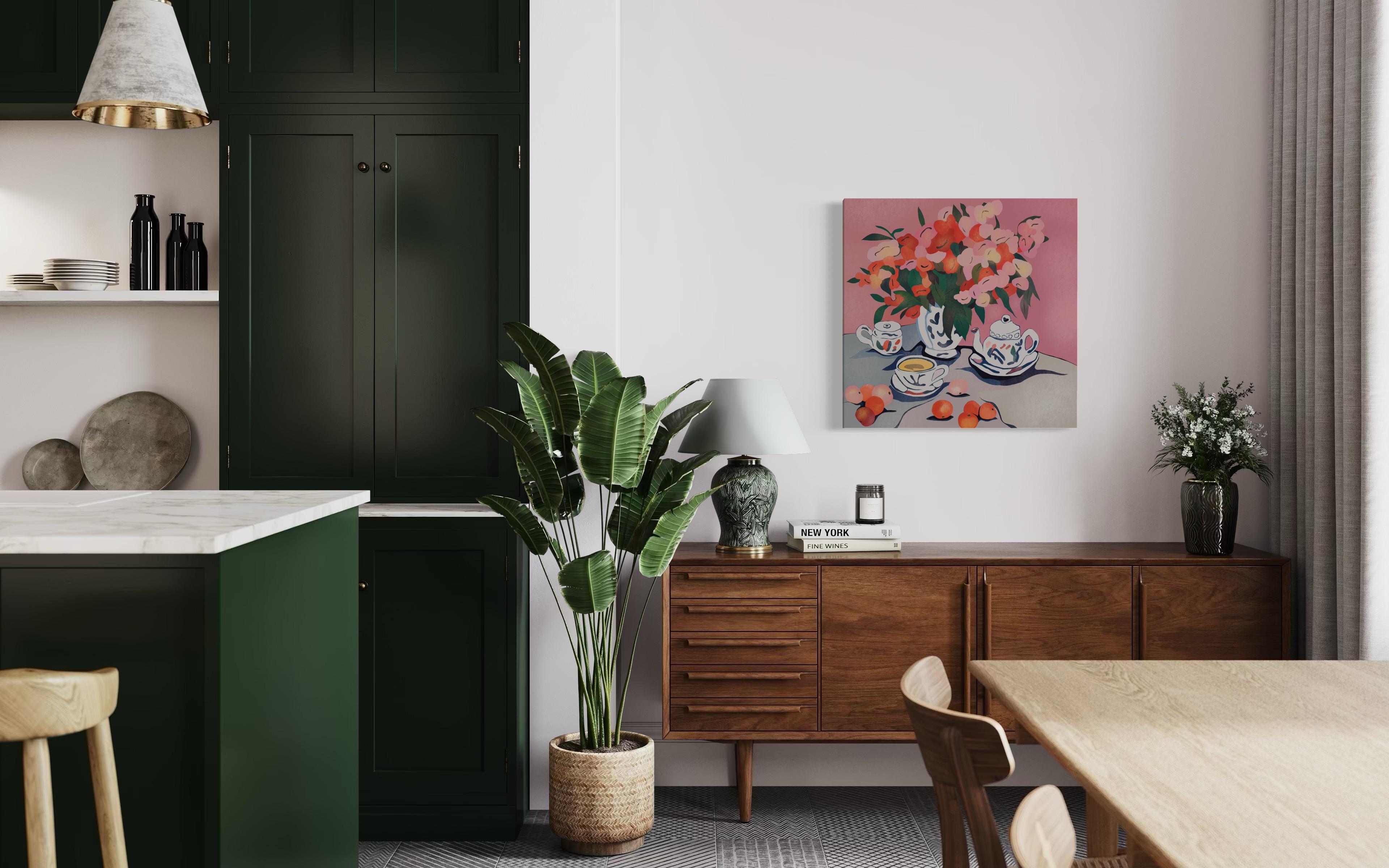 Bodegón rosa , 70x70cm, impresión sobre lienzo.Edición 20 uds. en venta 2
