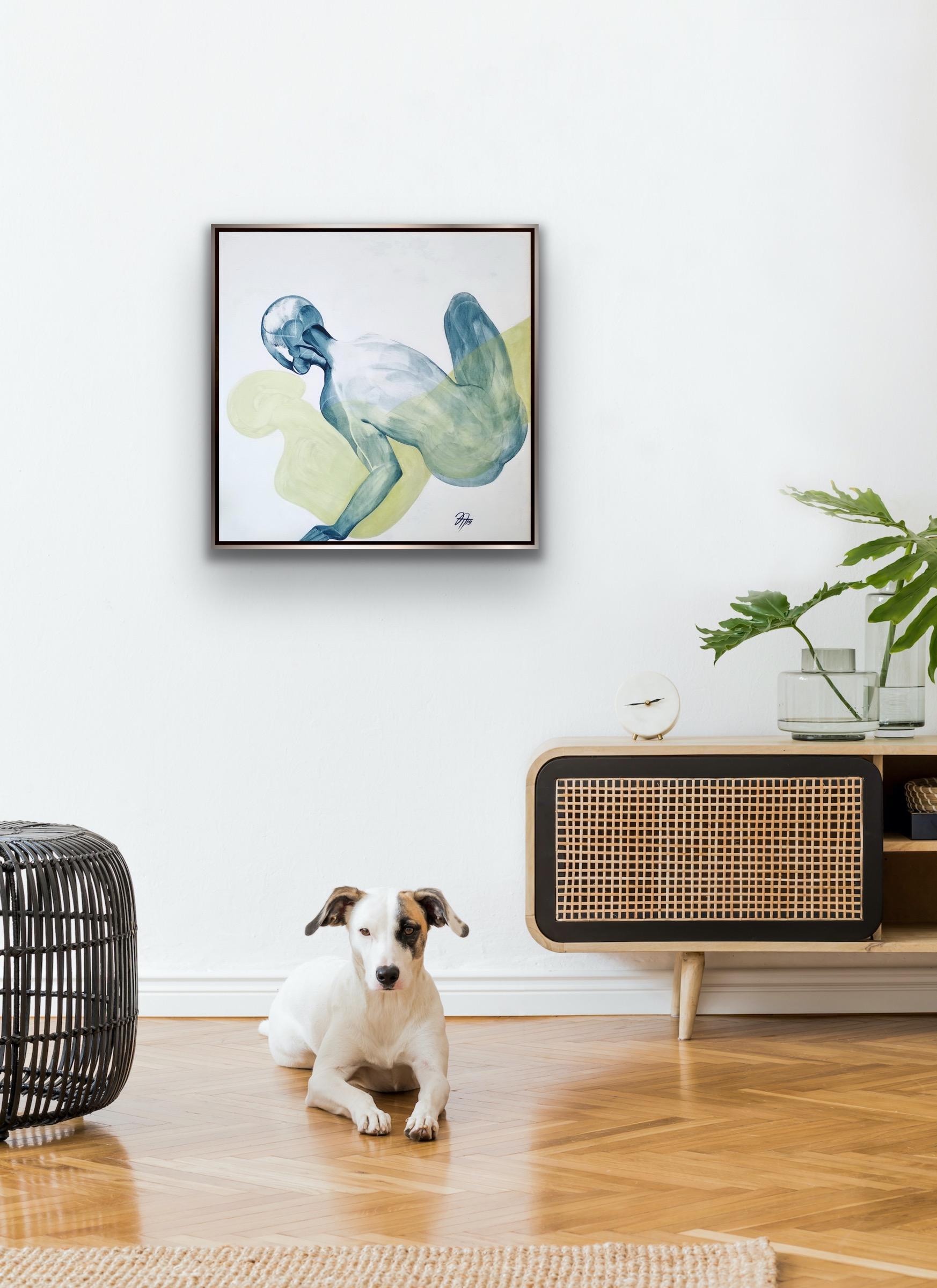 No te escabullas, 100x100cm, acrílico sobre lienzo en venta 3