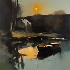 Lake house, 80х80cm, print on canvas.Edition of 20 pieces