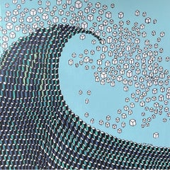 Wave, 80x80cm, Acryl auf Leinwand