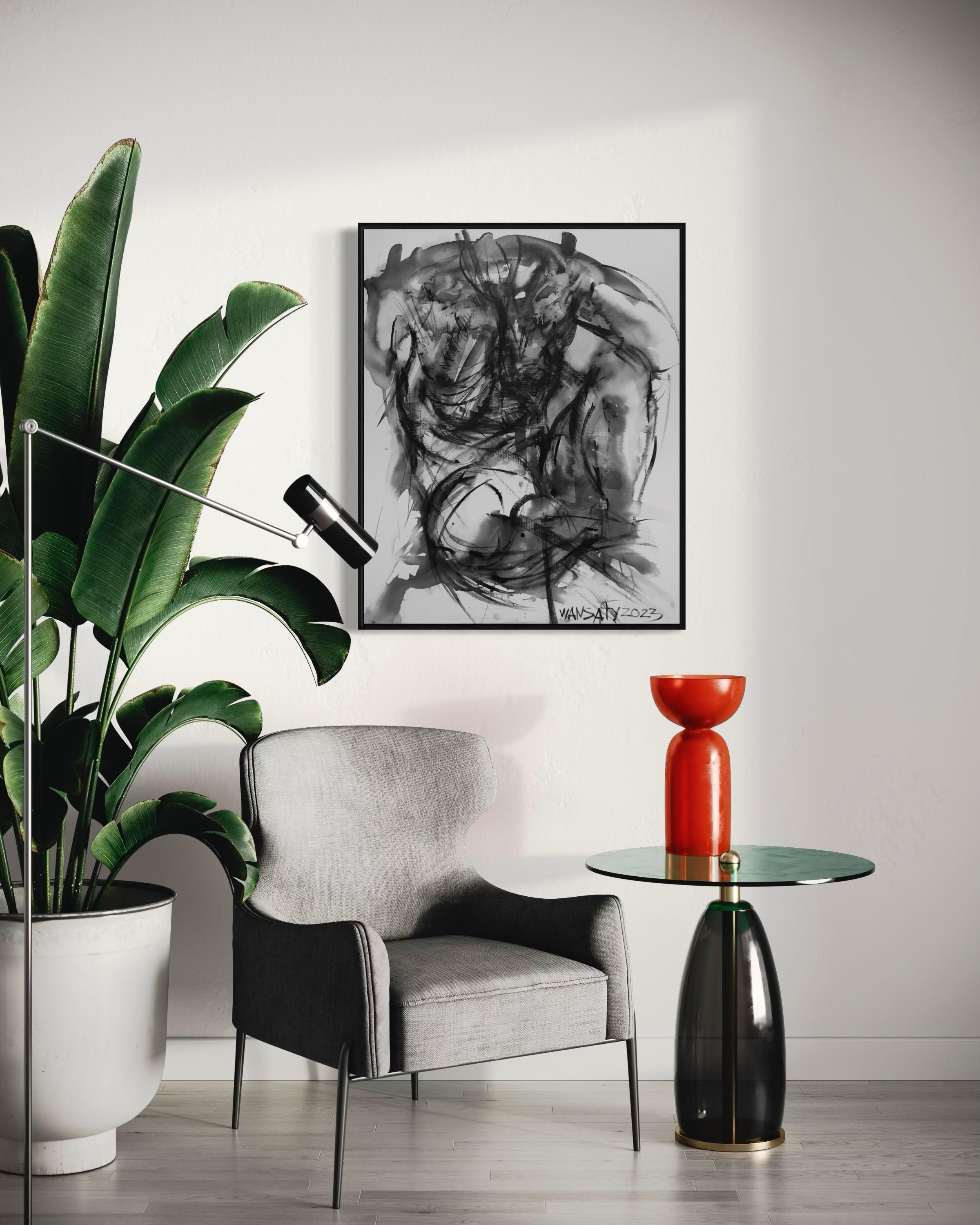 Nudo , 100x75cm, acrilico, tela in vendita 1