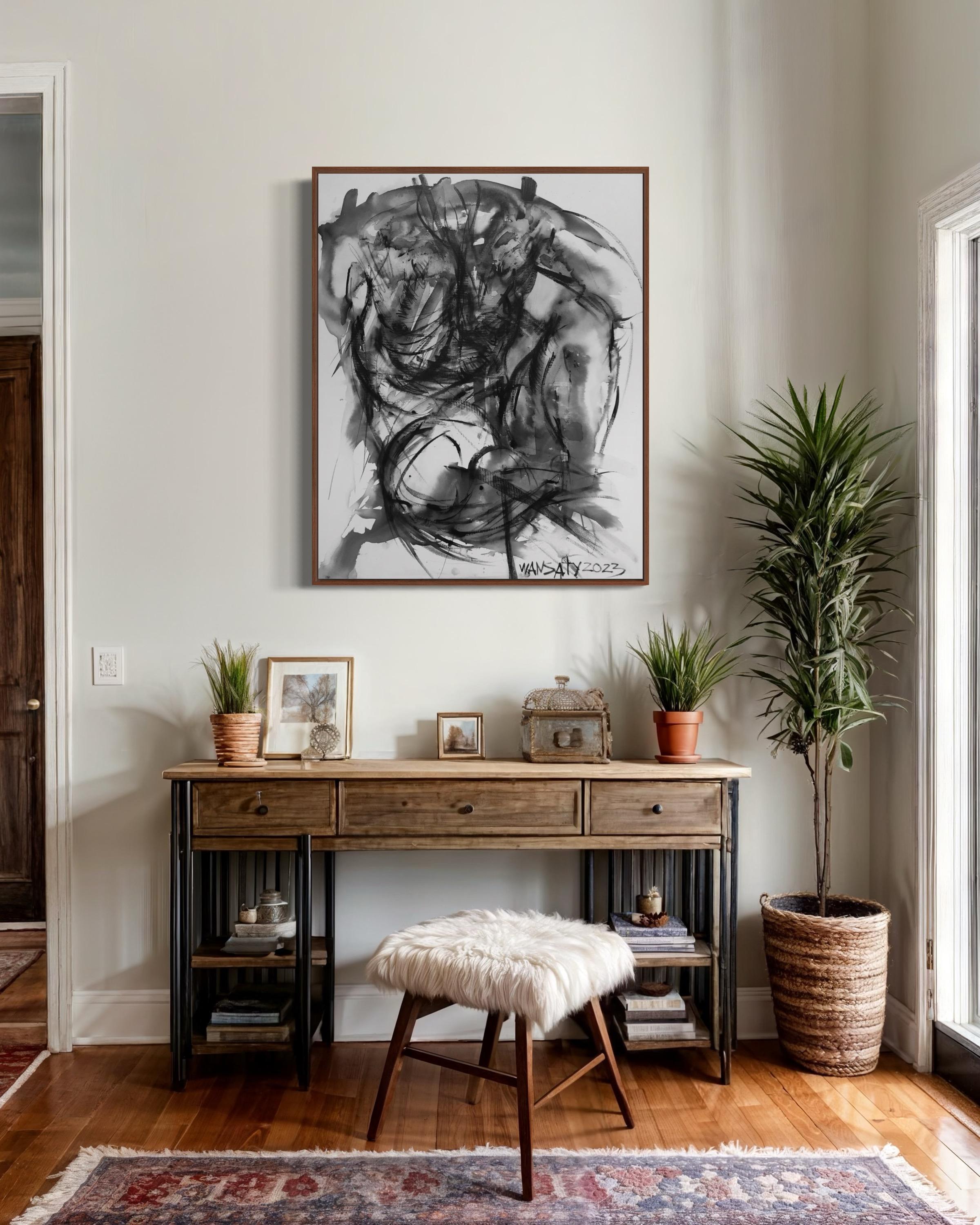 Nudo , 100x75cm, acrilico, tela in vendita 4