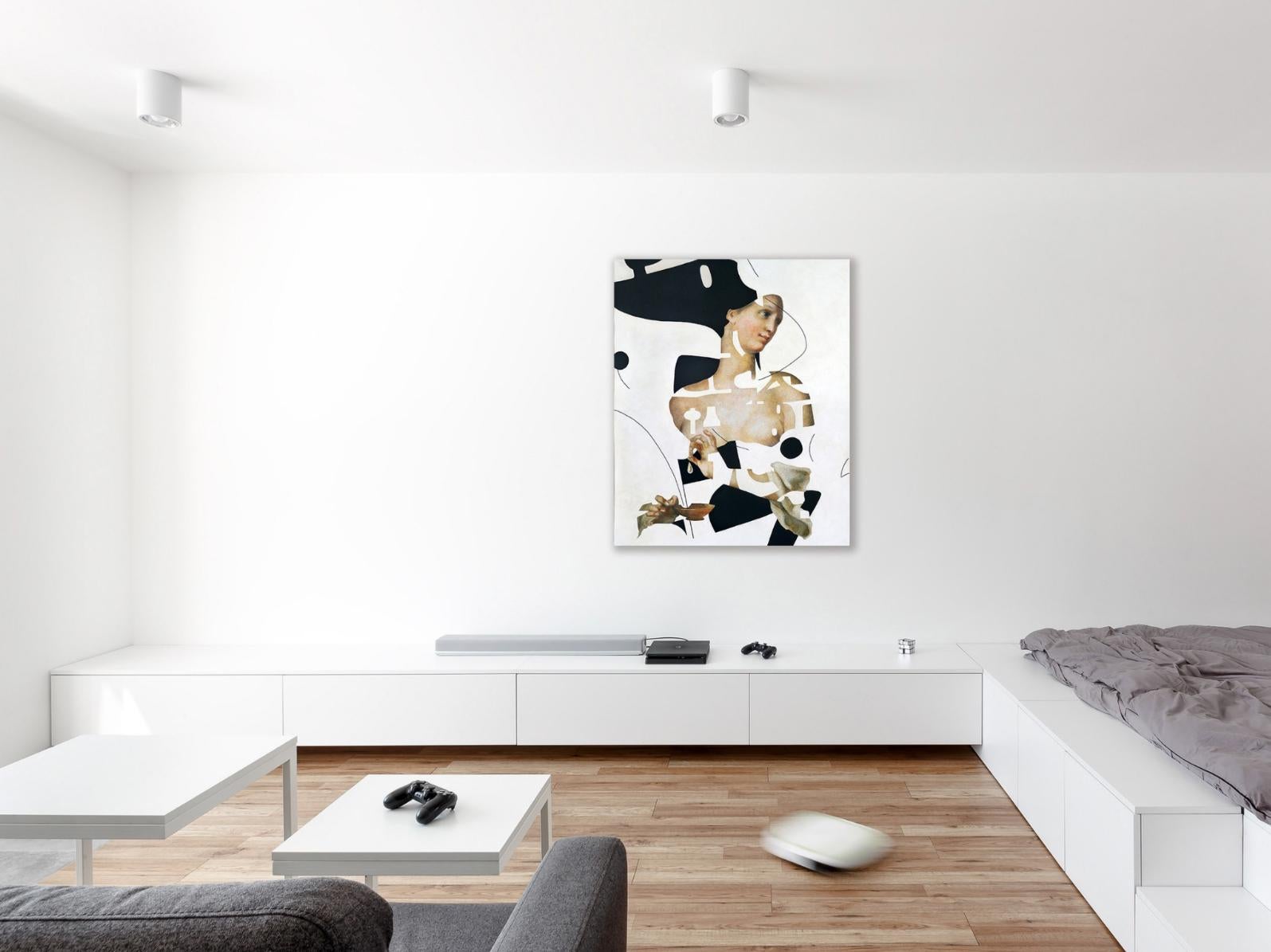 Destruction of Varotari , 110x90cm, acrylic on canvas - Abstract Art by Olga Rikun