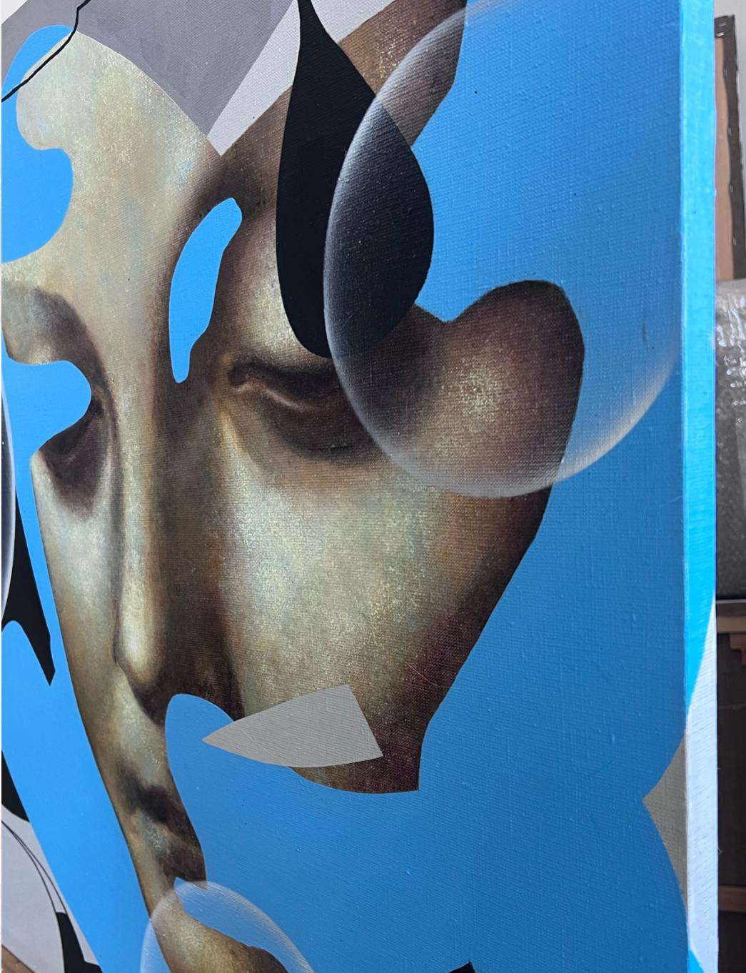 Fragility. 80x100cm, acrylic on canvas - Abstract Art by Olga Rikun