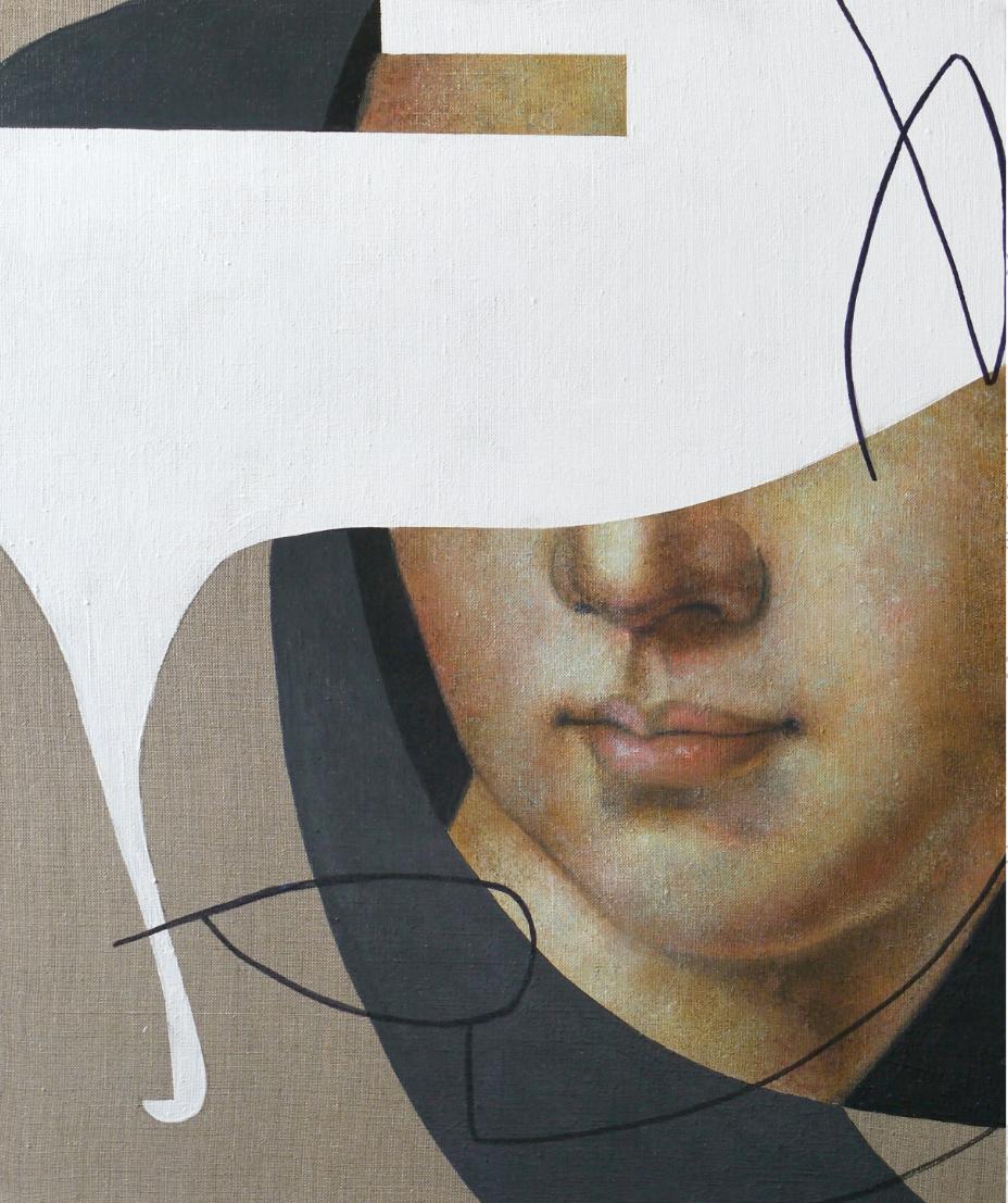 Motivos de Bronzino. 60x50cm, acrílico sobre lienzo