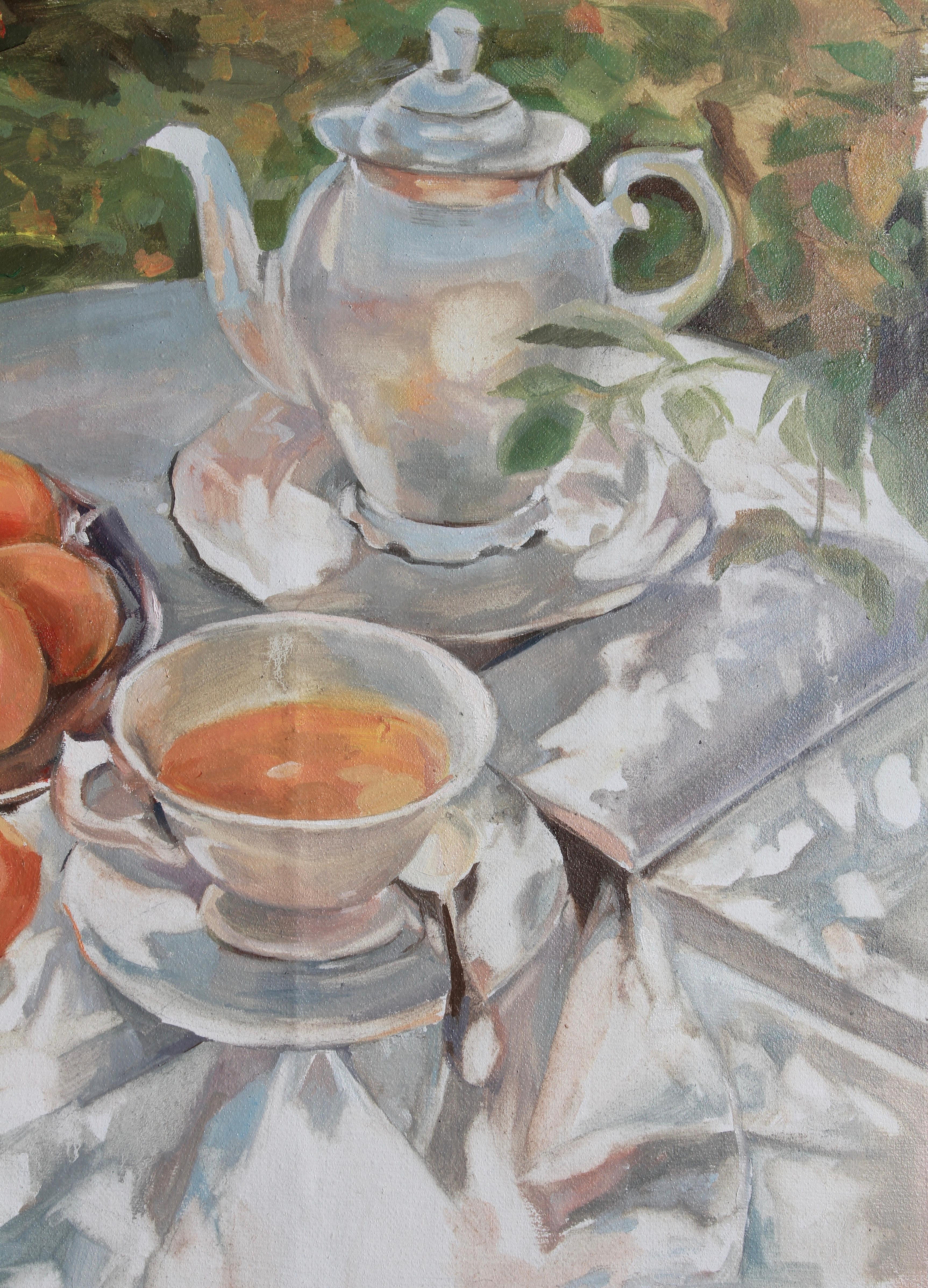 Shelter from the sun, 60x40 cm, huile sur toile - Contemporain Art par Irina Aleksandrova
