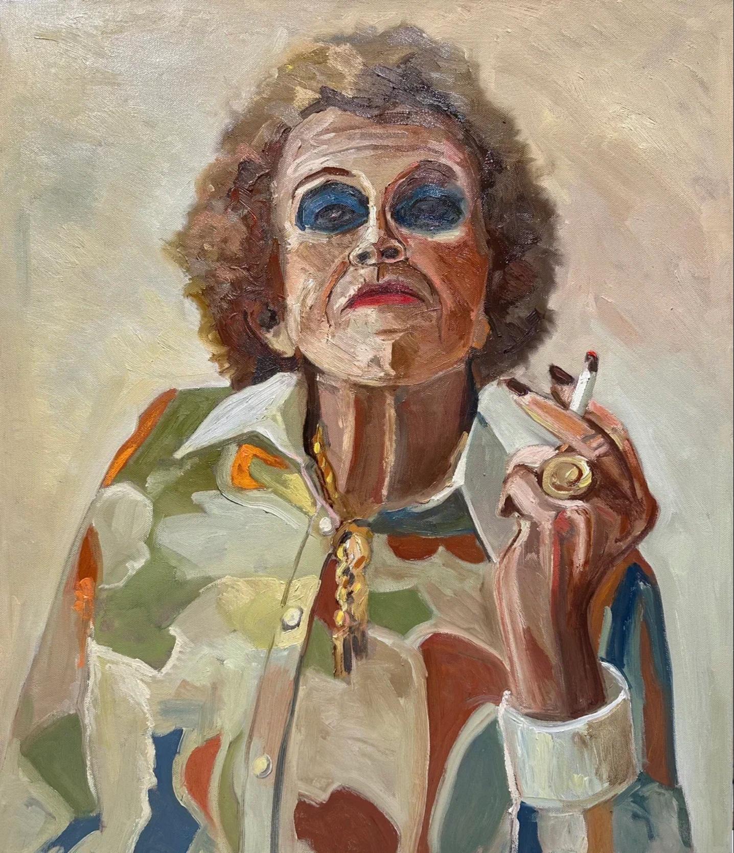 Joven 8, 70x60 cm, óleo sobre lienzo - Painting de Madina Belikova