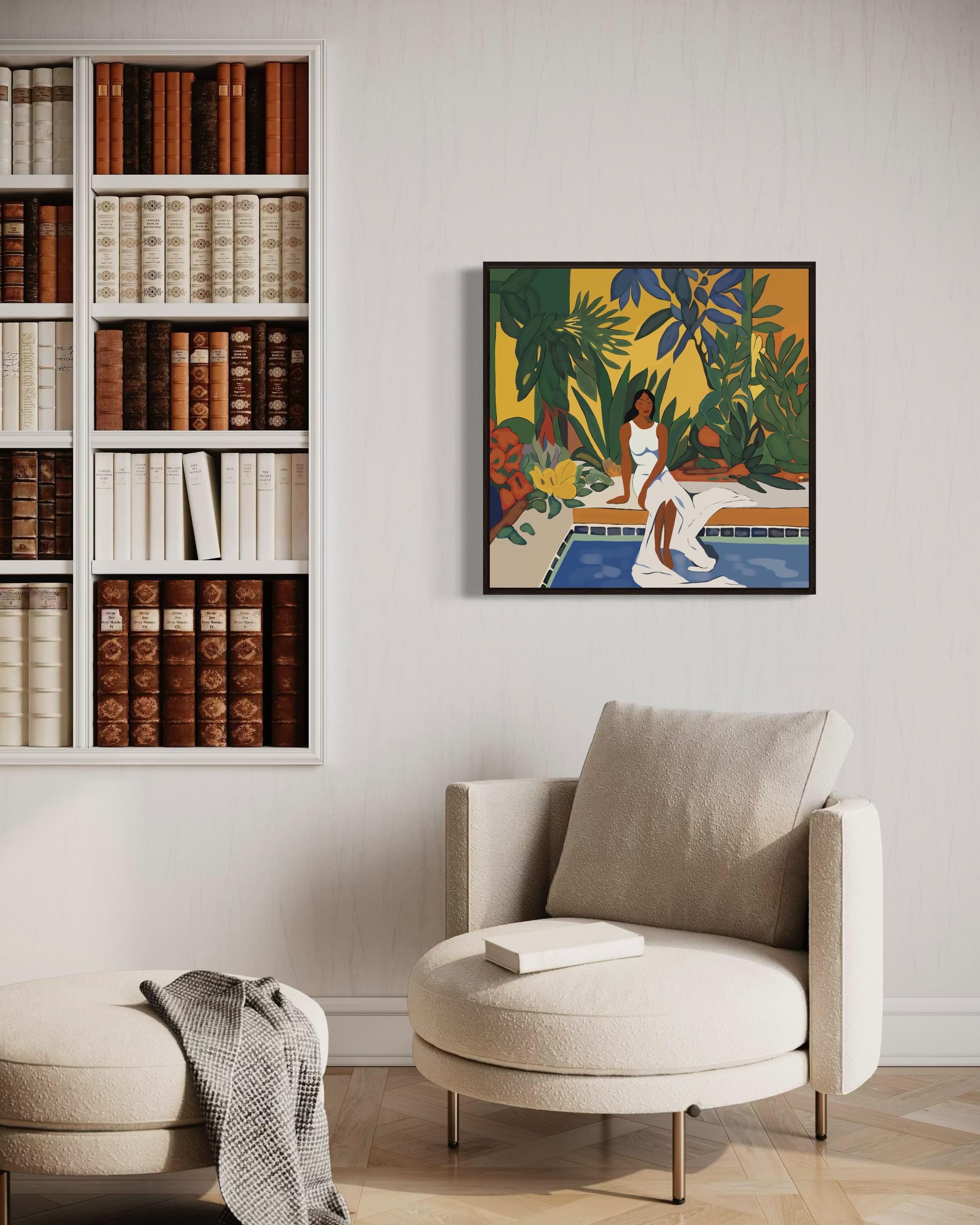 Tempo d'estate , 70x70cm, stampa su tela. Edizione 20 pezzi. - Print Pop Art di Nina Tsoriti