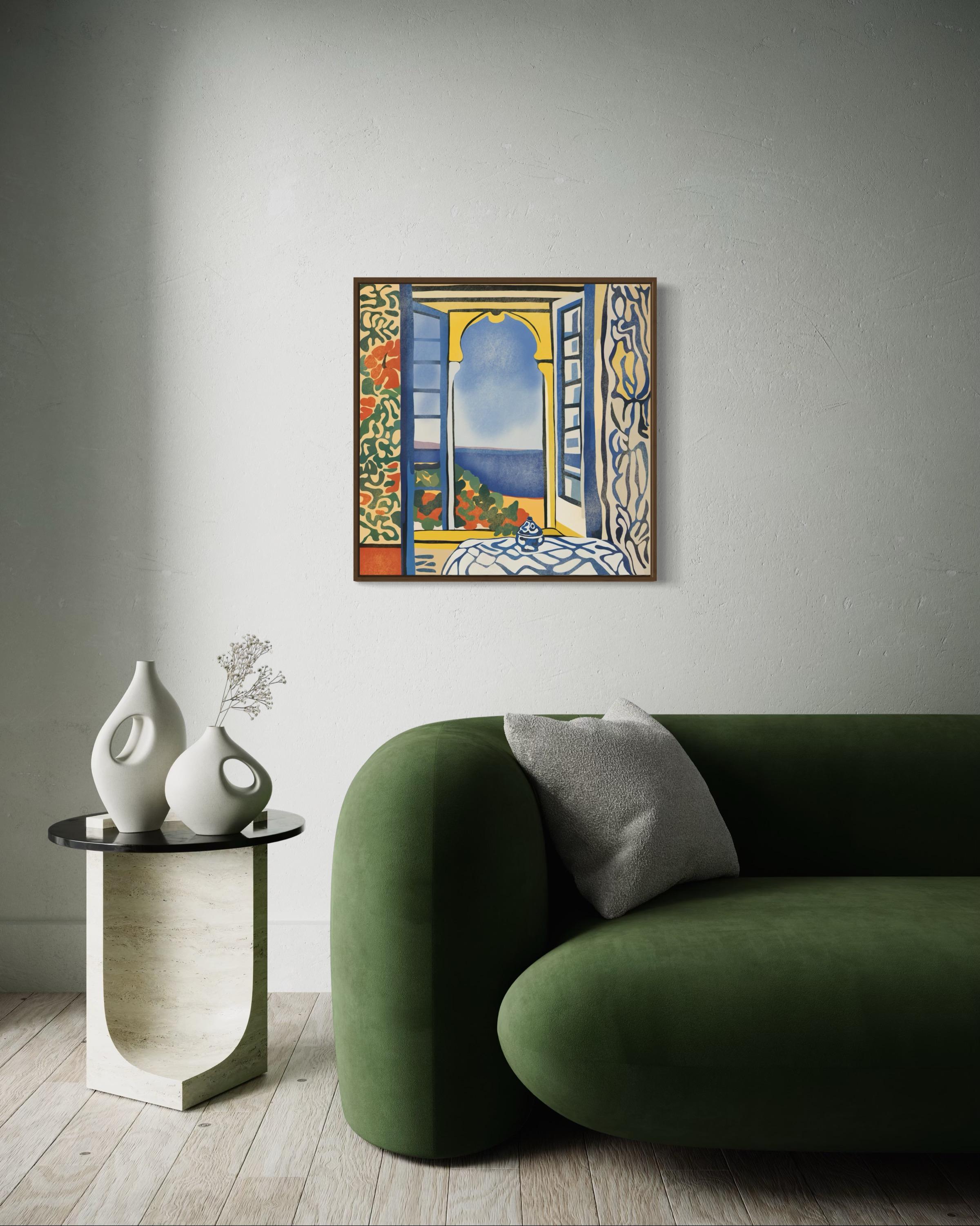 Sun in my room , 70x70cm, stampa su tela. Edizione 20 pezzi. - Print di Nina Tsoriti