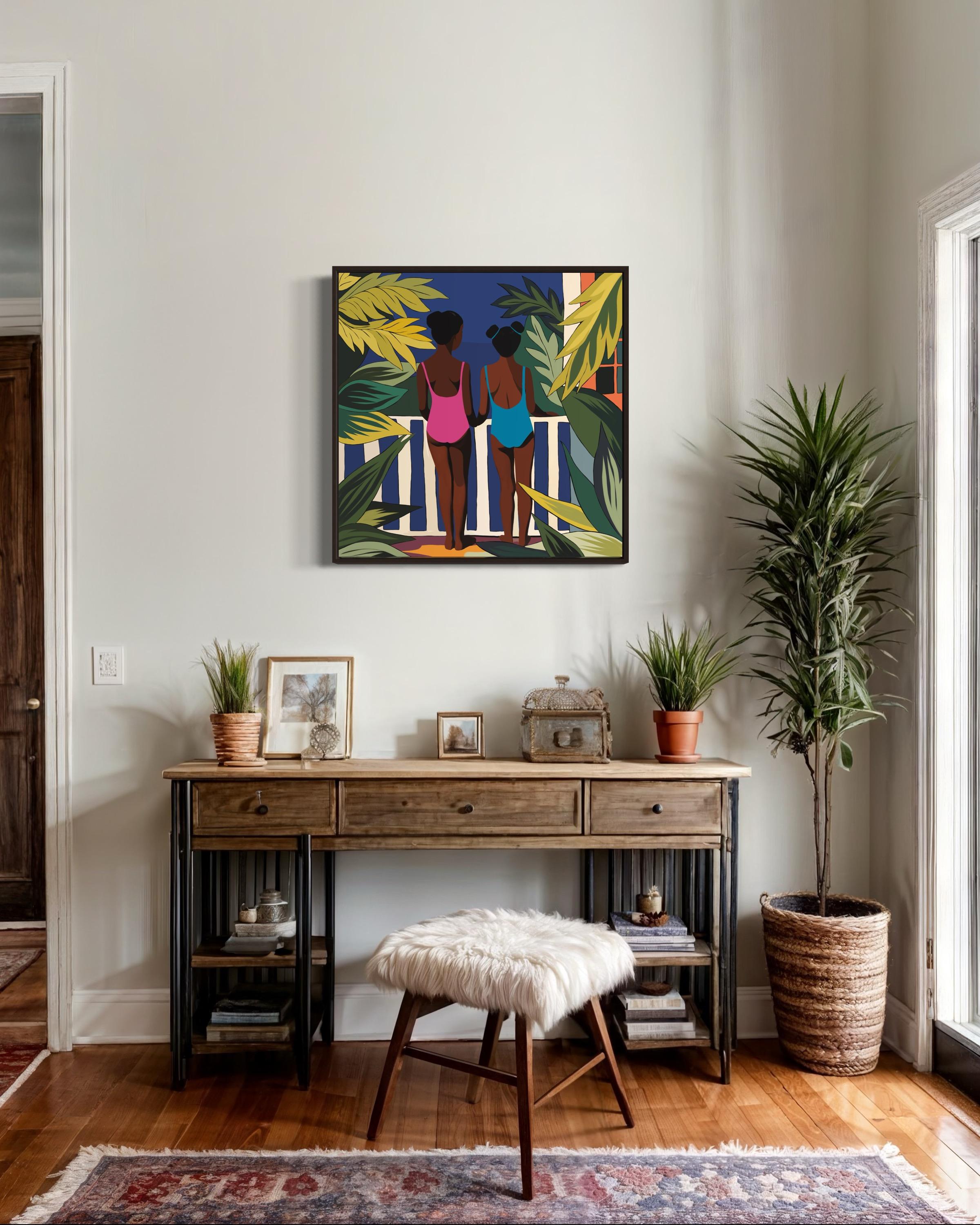 hermandad , 70x70cm, impresión sobre lienzo.Edición 20 uds. - Print Arte pop de Nina Tsoriti