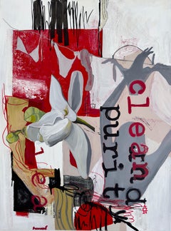 „Purity“ Segeltuch, Mischtechnik, 60x80 cm