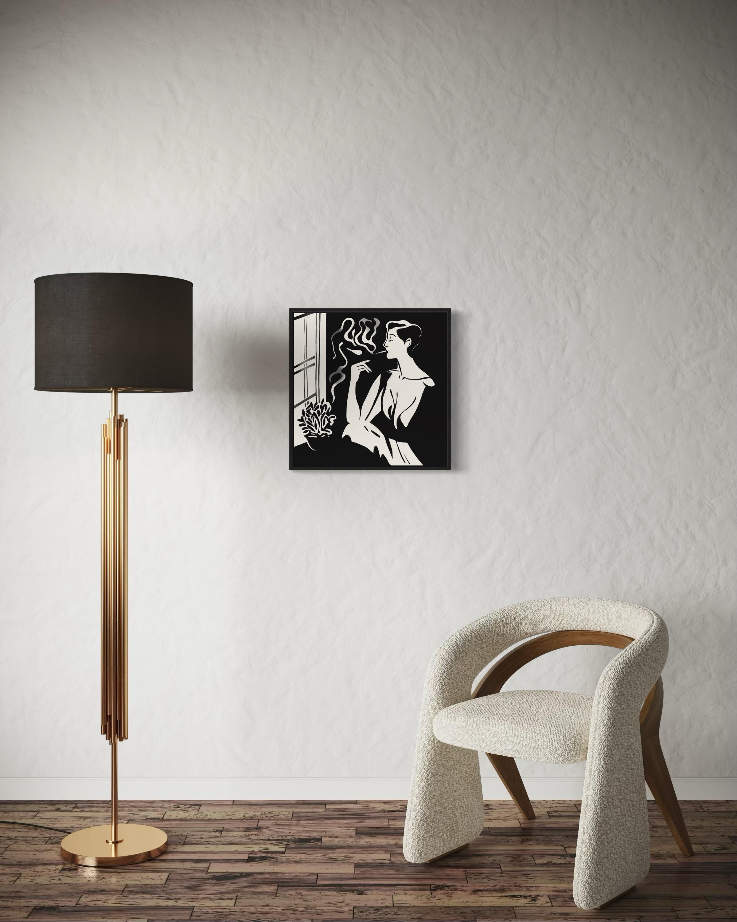 Fumo, 50x50cm, stampa su tela. Edizione 20 pezzi. in vendita 2
