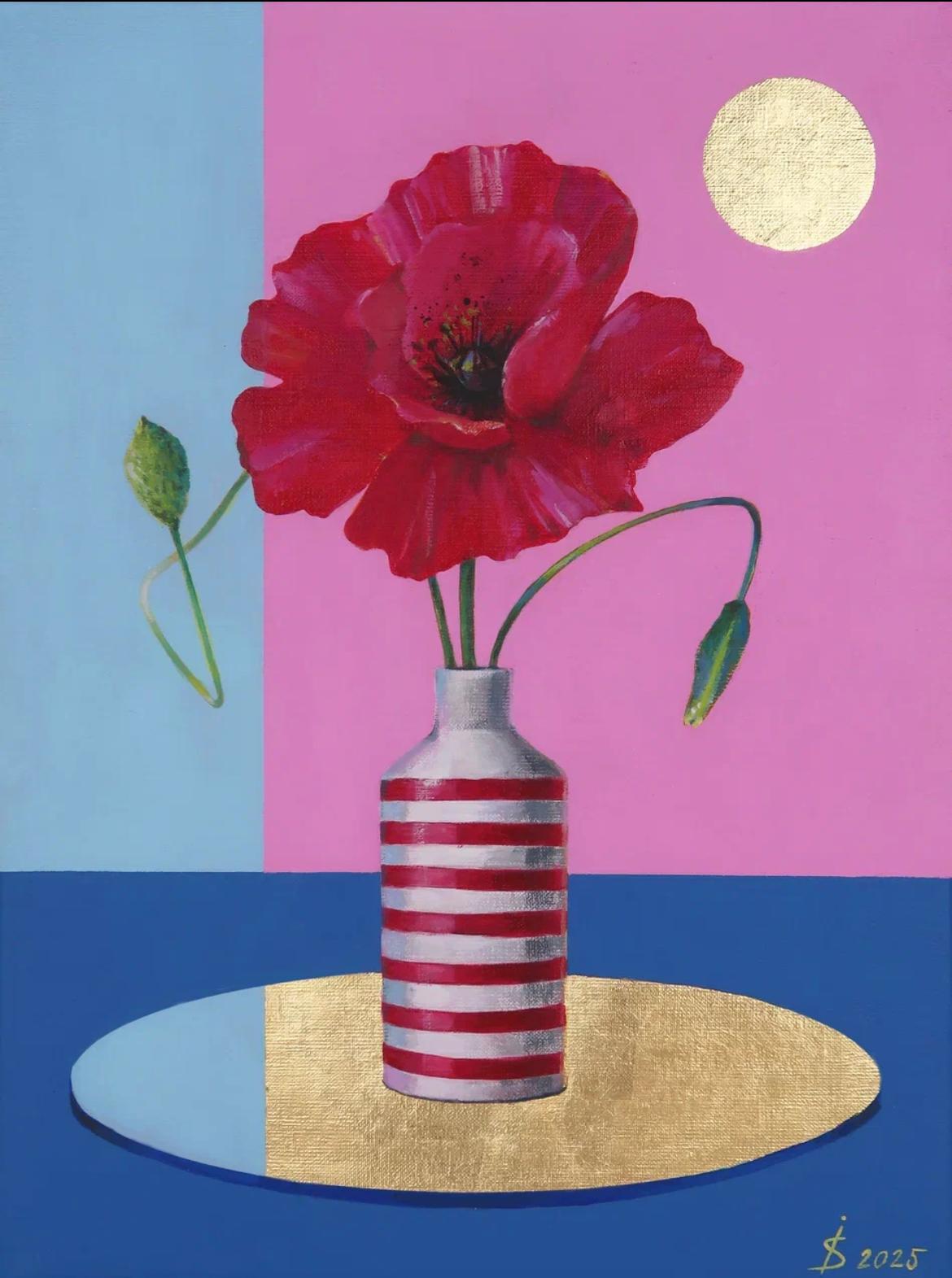 Eternità, 40x30 cm, Tela, acrilico, foglia d'oro - Art di Svetlana Iskoskikh