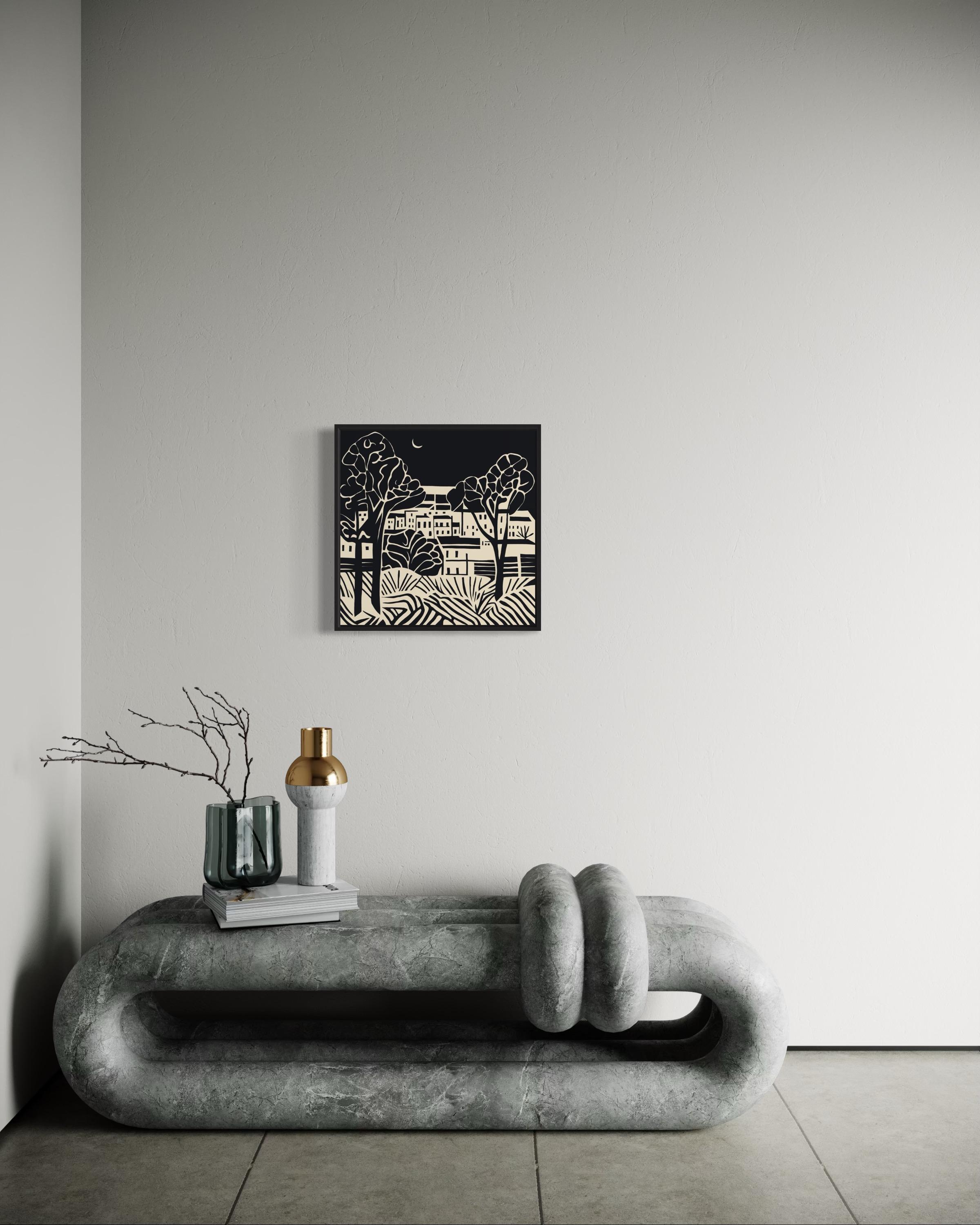 Paesaggio, 50x50cm, stampa su tela. Edizione 20 pezzi. - Art Pop Art di Nina Tsoriti