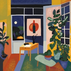 Habitación del artista , 70x70cm, impresión sobre lienzo