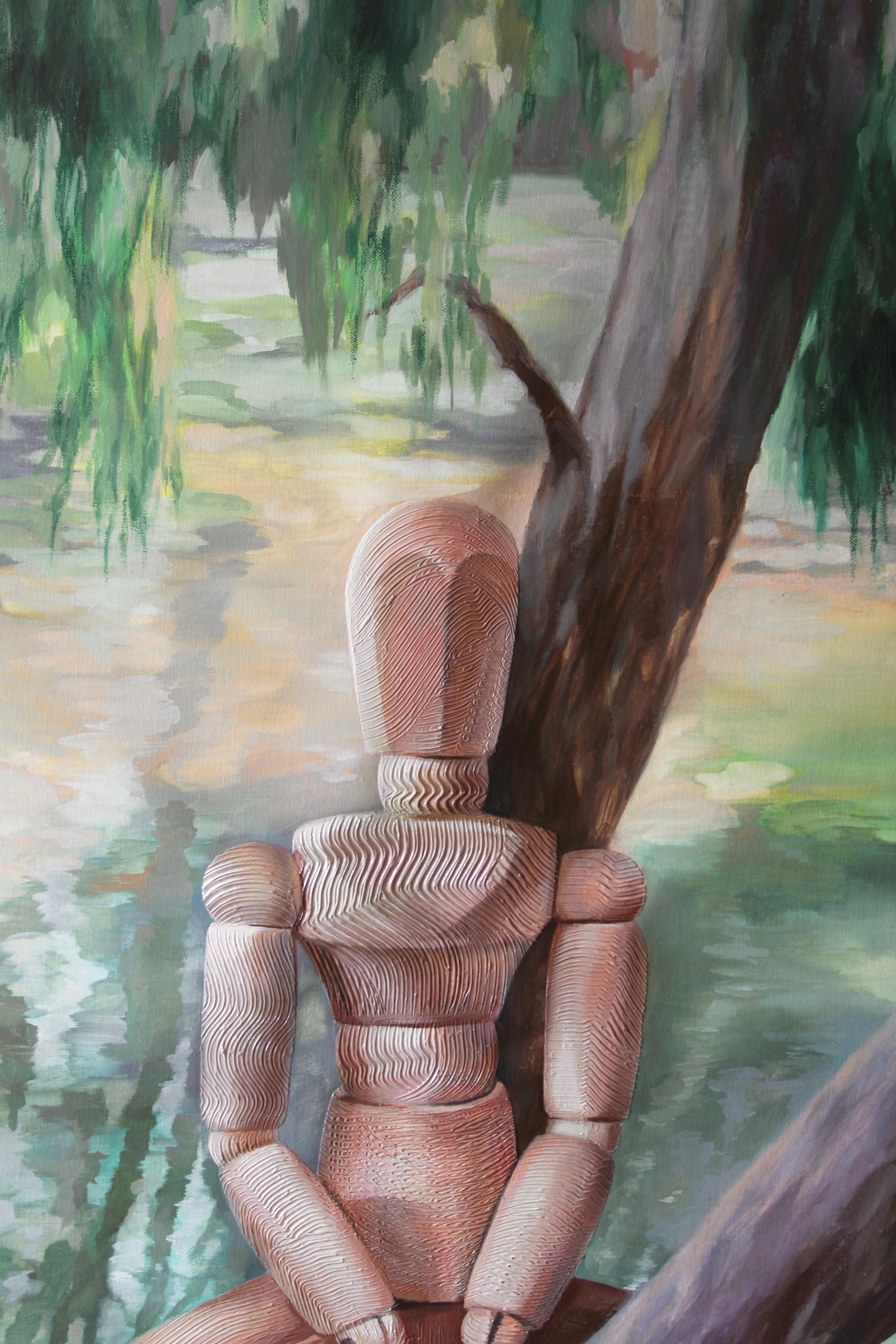 Profondità, 100x150cm, olio su tela in vendita 1