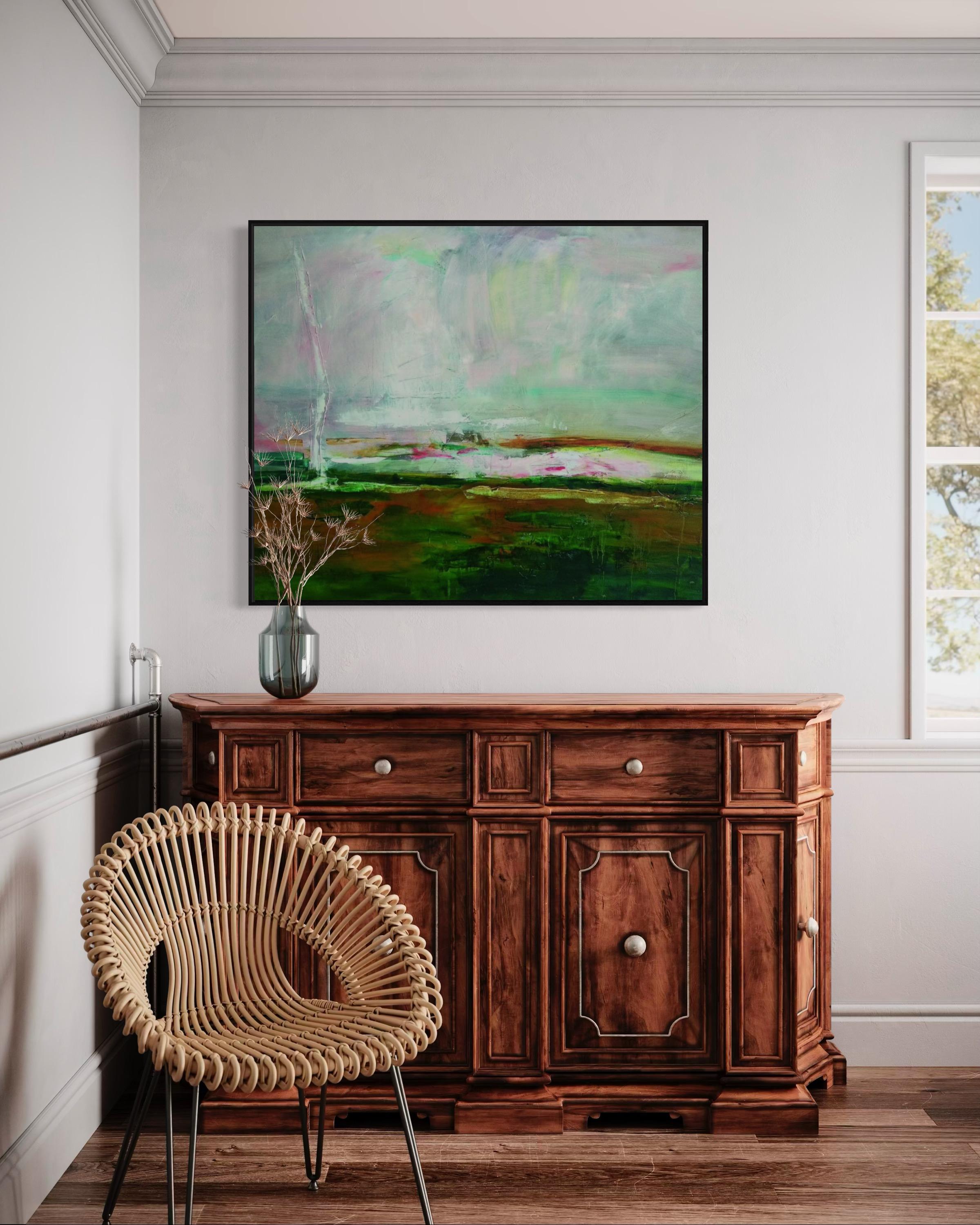 Paesaggio , 100x120 cm, olio, tela in vendita 3