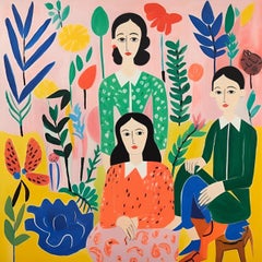 serie de grabados "Familia" , 50x50cm, impresión sobre lienzo.Edición 20 uds.