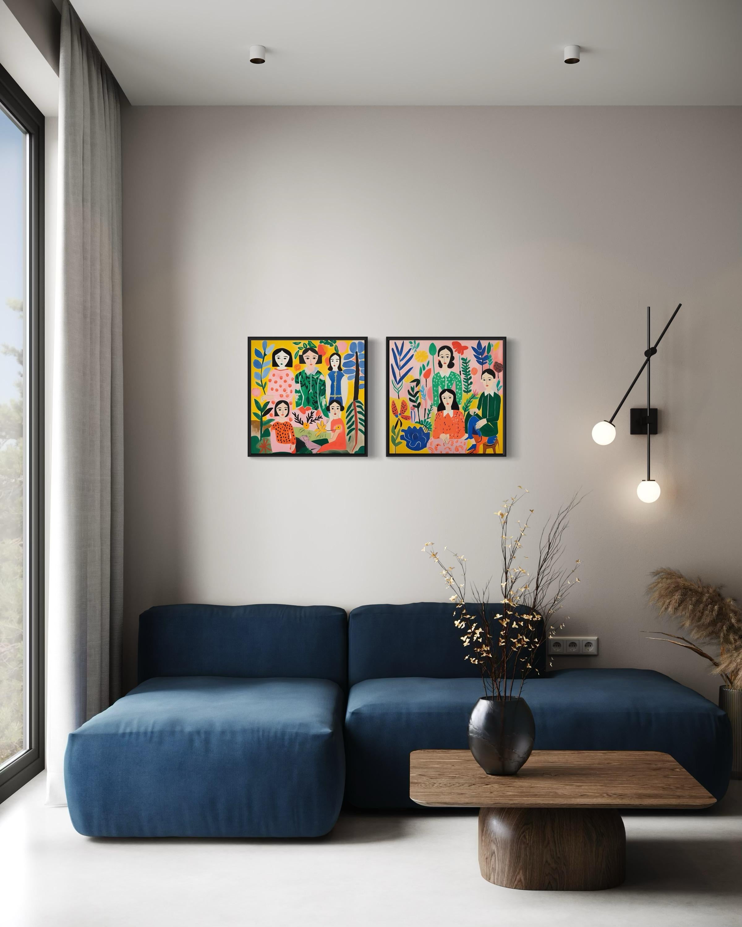 Serie von Druckgrafiken „Family“, 50x50cm, Druck auf Leinwand. Auflage 20 Teile. im Angebot 1