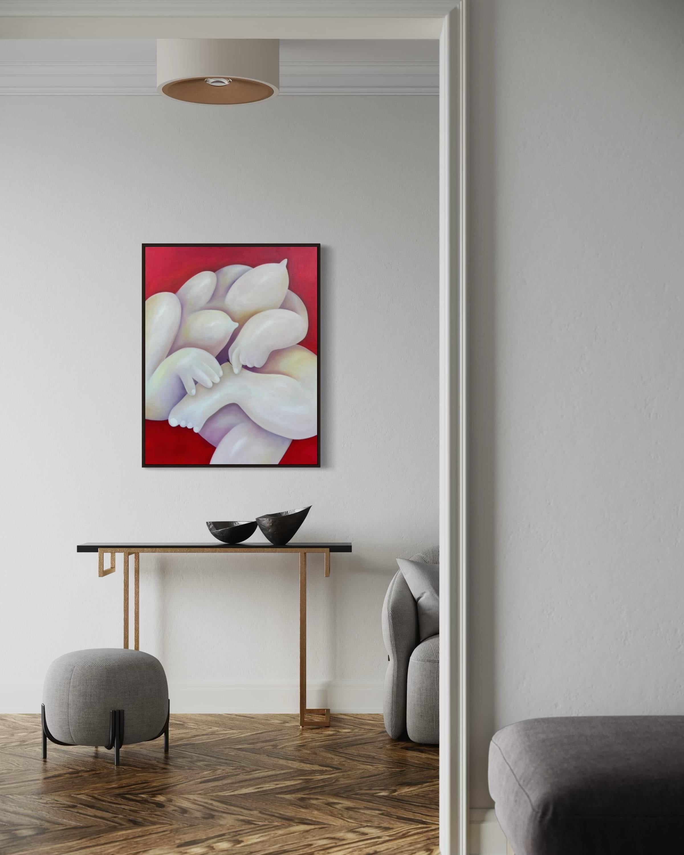 écharde dans le doigt, 100x80cm, huile sur toile en vente 2