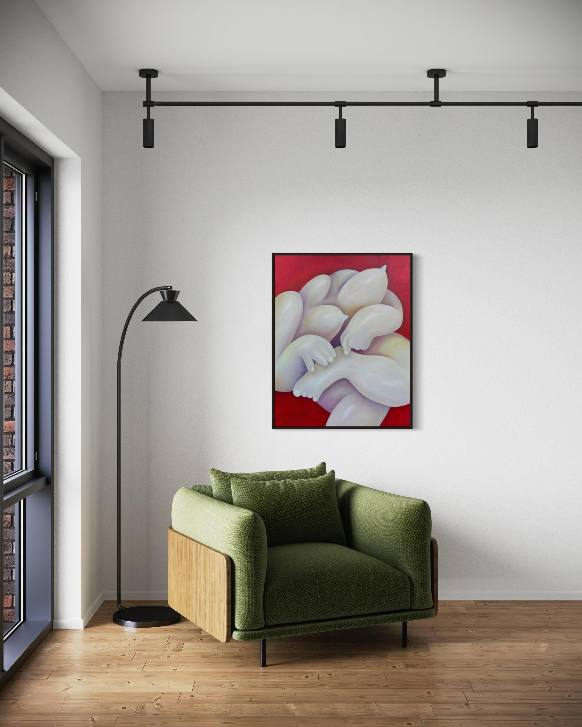 écharde dans le doigt, 100x80cm, huile sur toile en vente 3