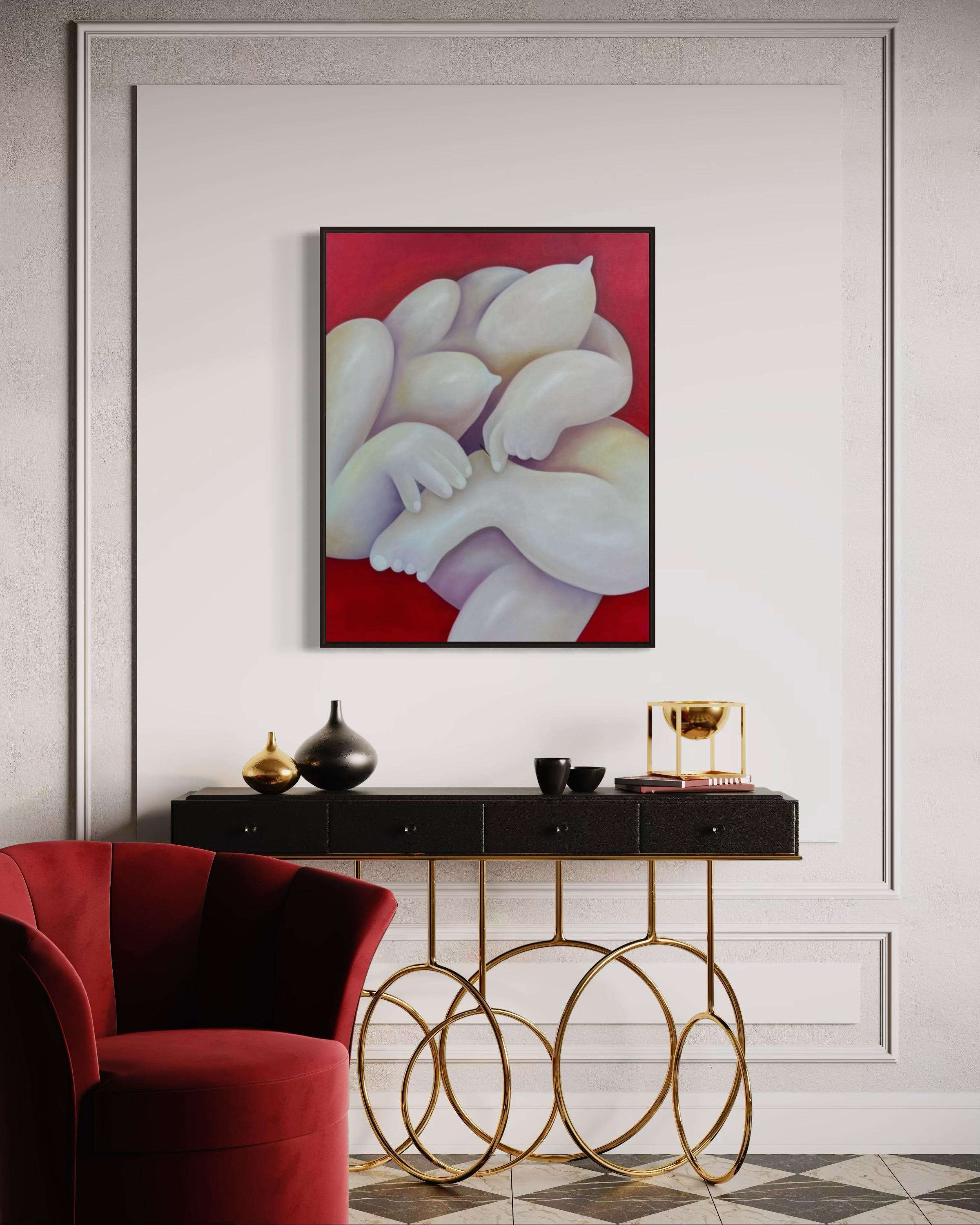 écharde dans le doigt, 100x80cm, huile sur toile en vente 5